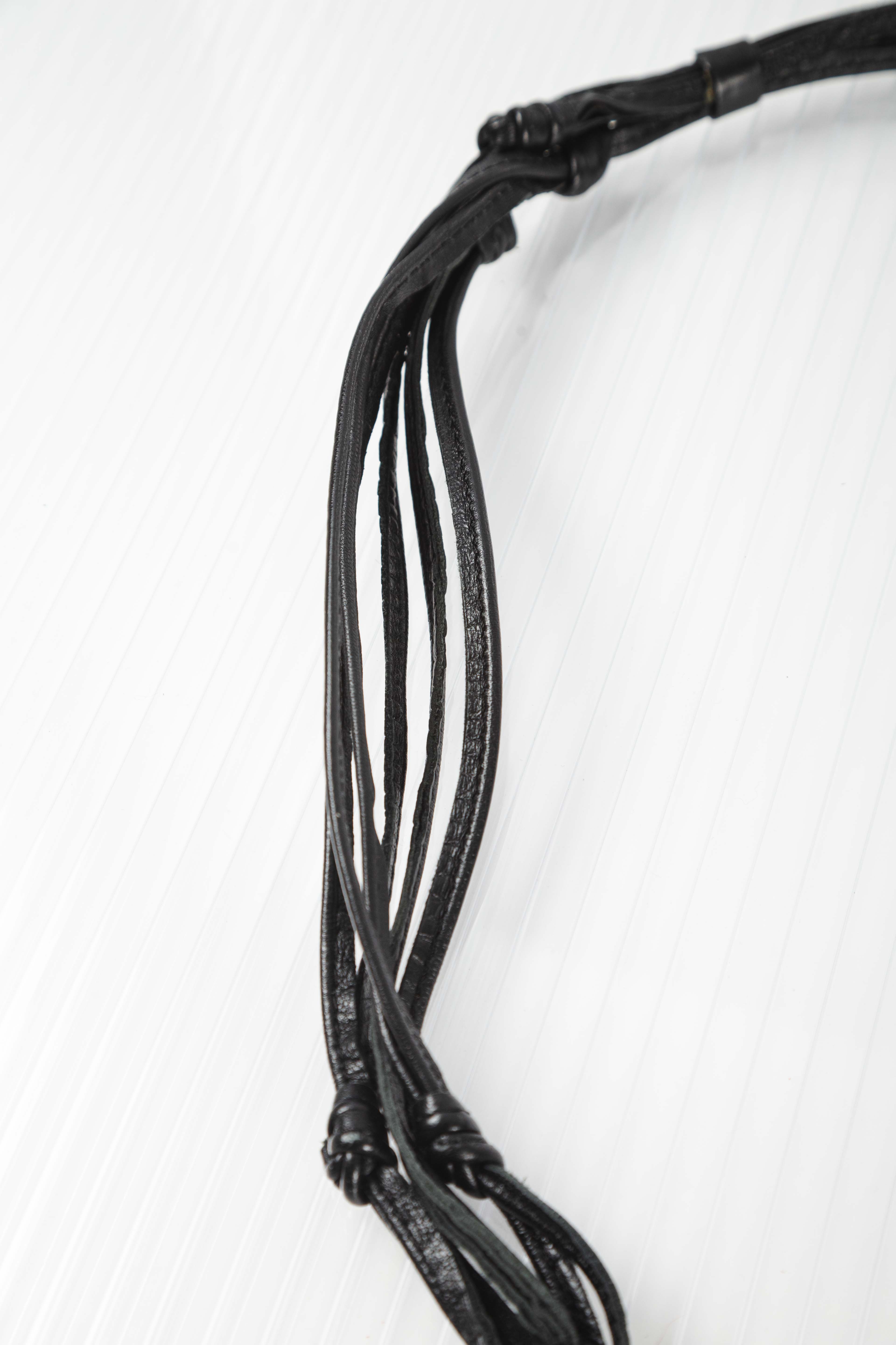 FRINGED LEATHER LOOP BELT