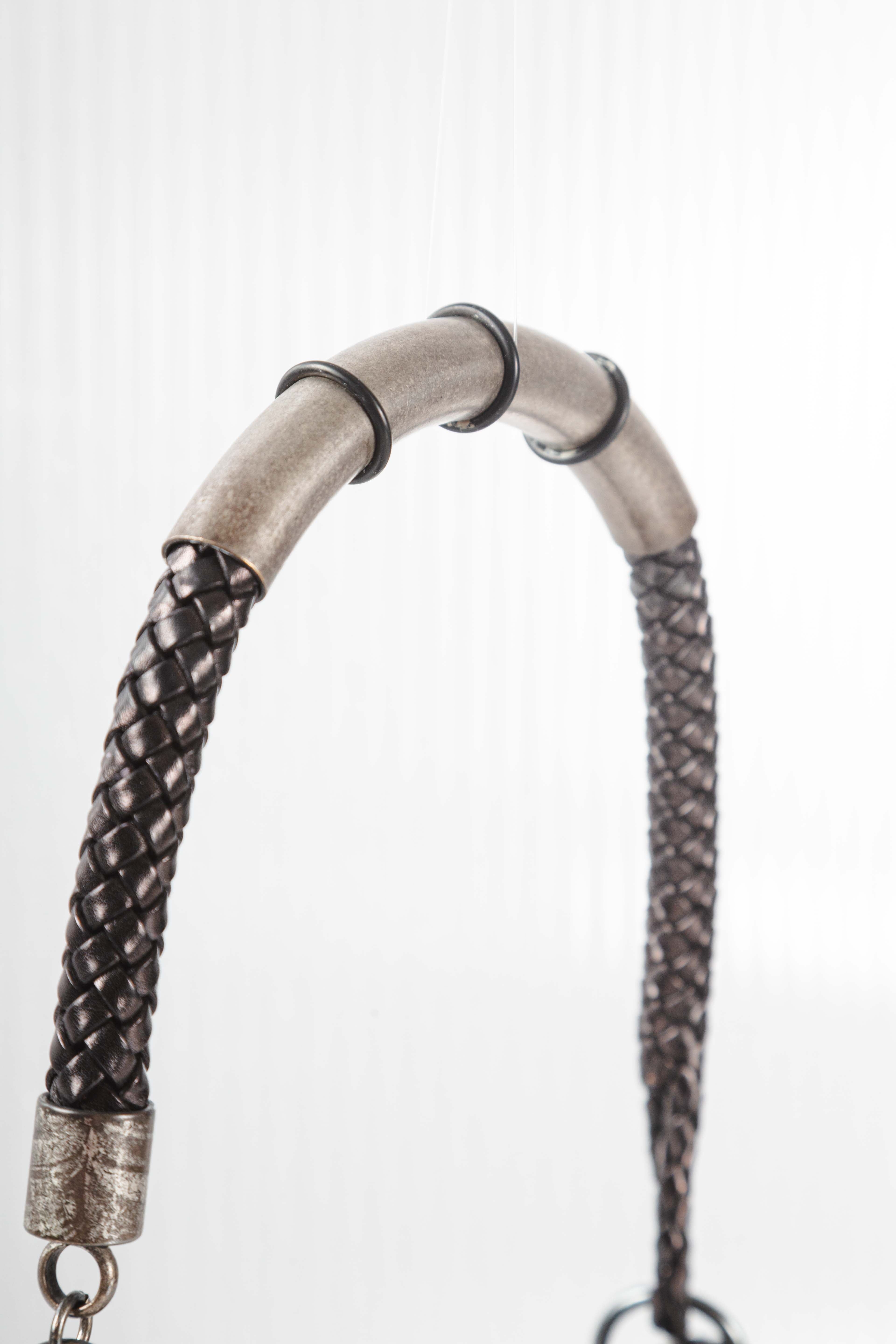 CUT-OUT LEATHER CLUTCH