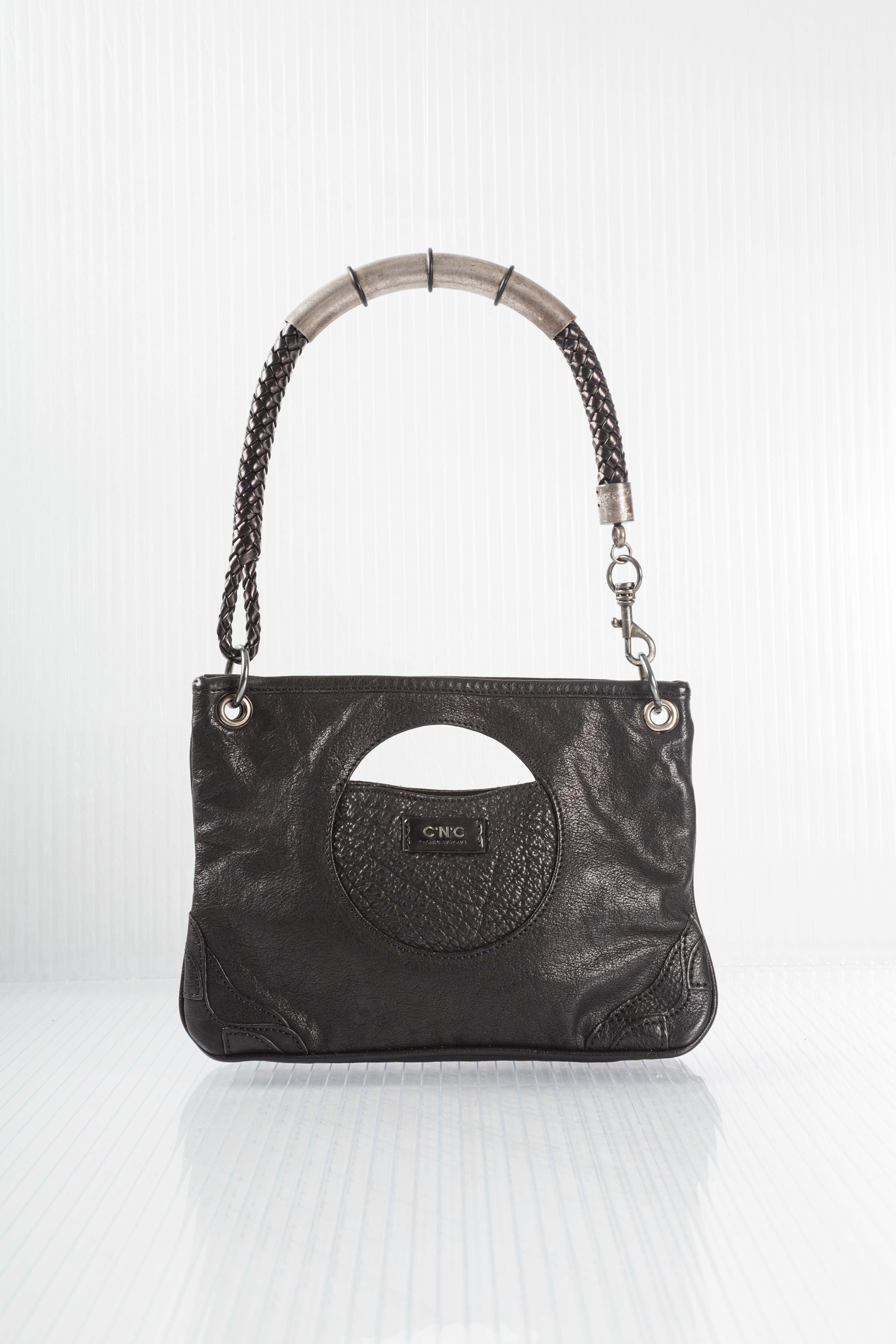 CUT-OUT LEATHER CLUTCH