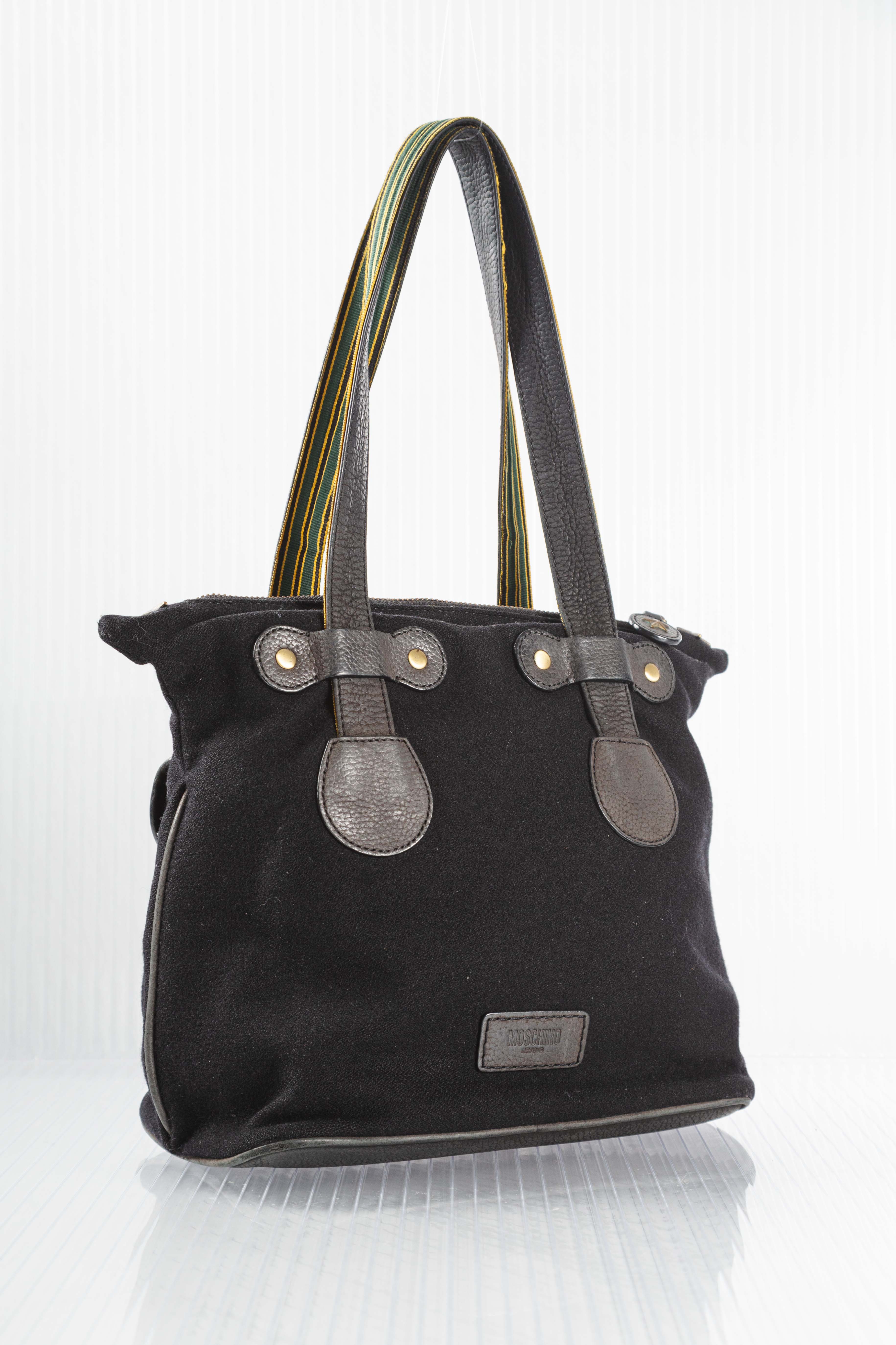 WOOL BOW BUCKLED TOTEBAG