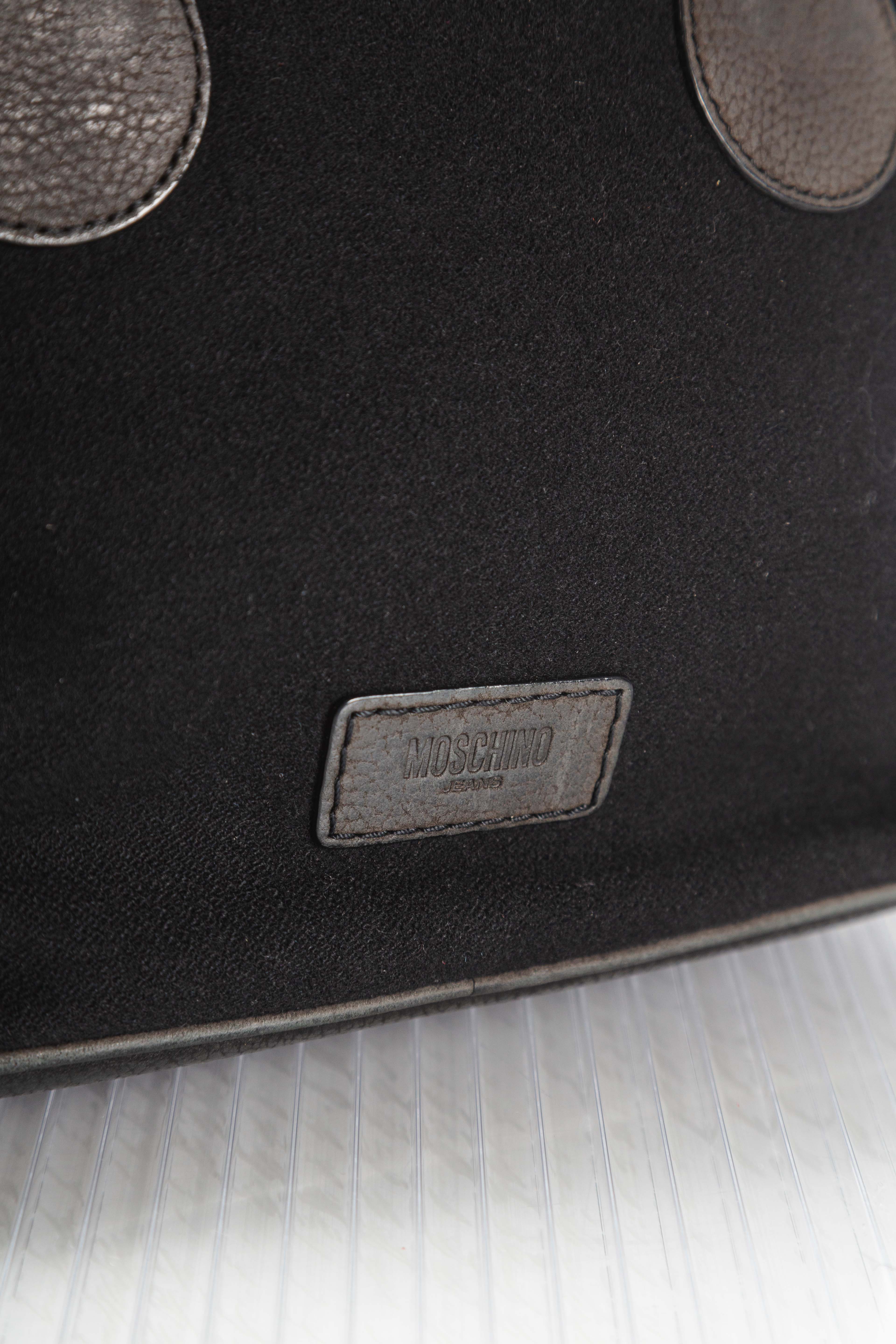 WOOL BOW BUCKLED TOTEBAG