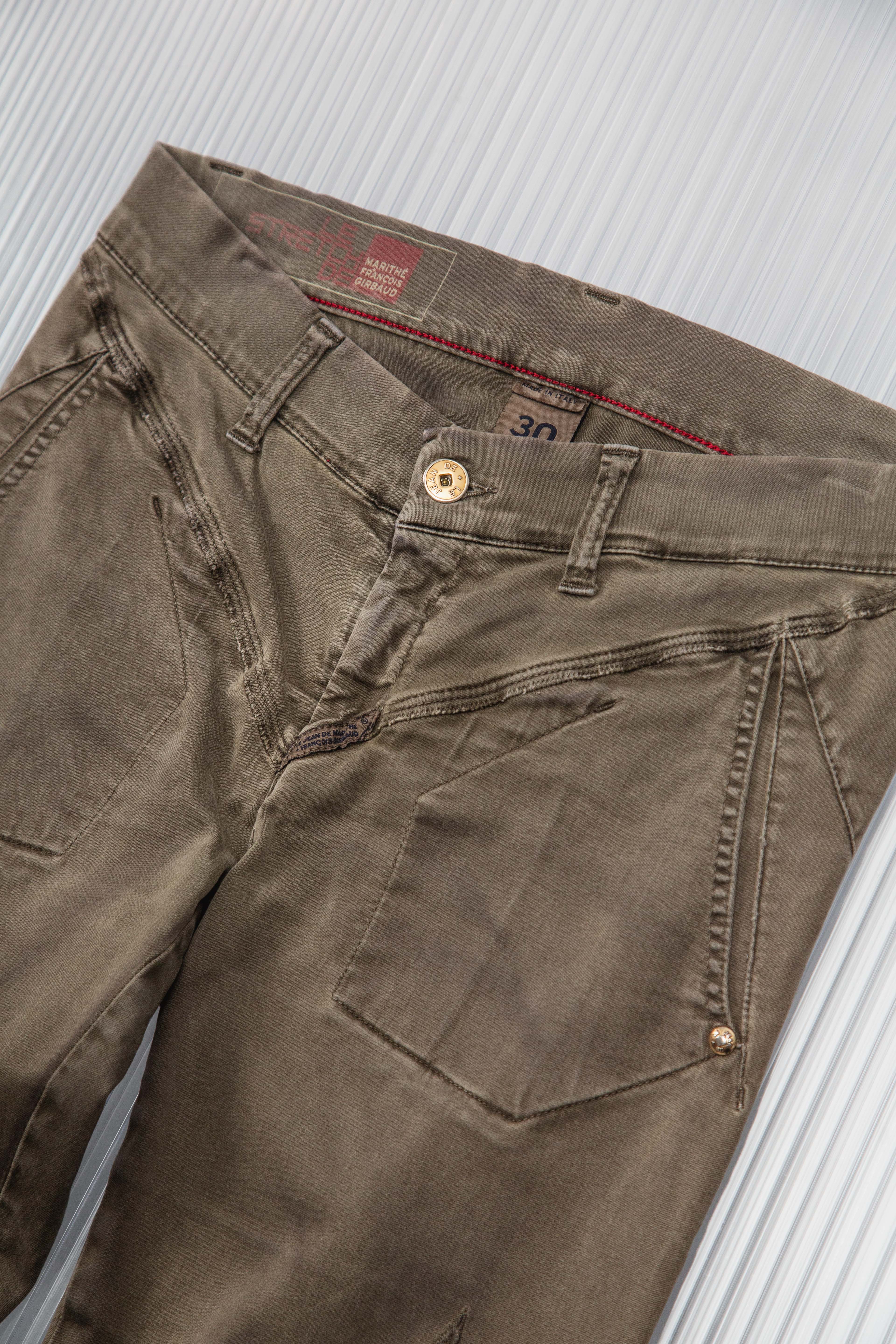 MFG BROWN STUDDED SKINNY PANTS