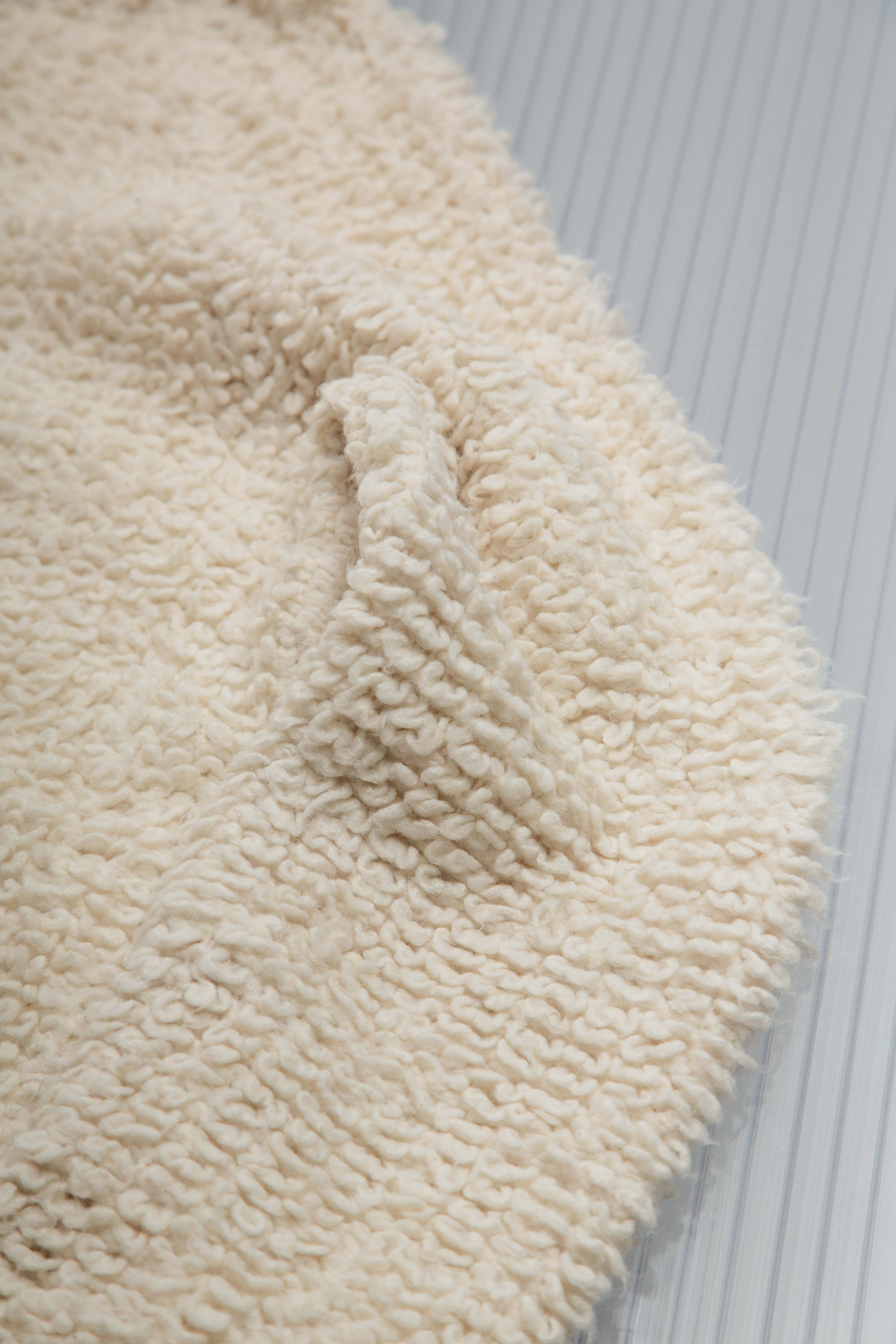 WOOL FUZZY HOODED SWEATER