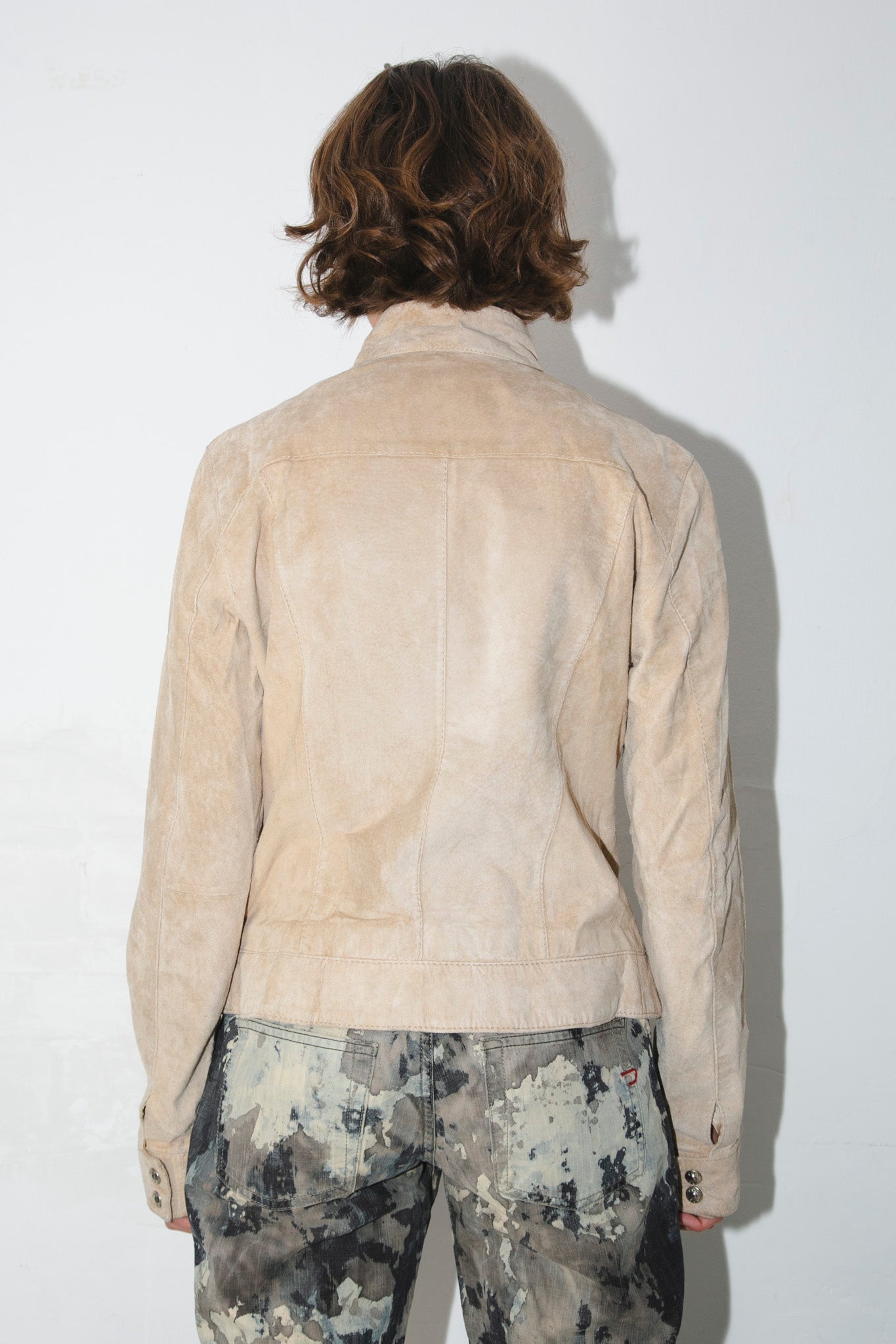 Ecru Moto Leather Jacket