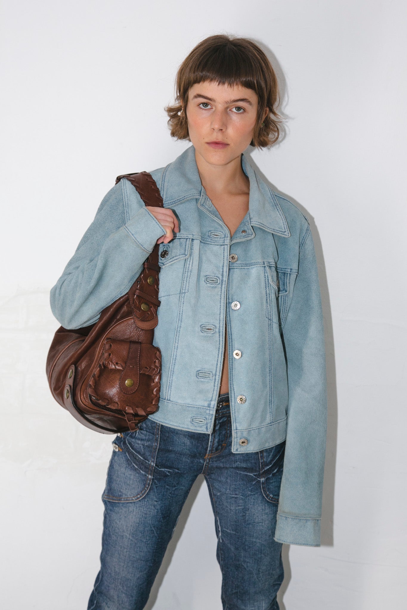 Sky Washed Suede Jacket
