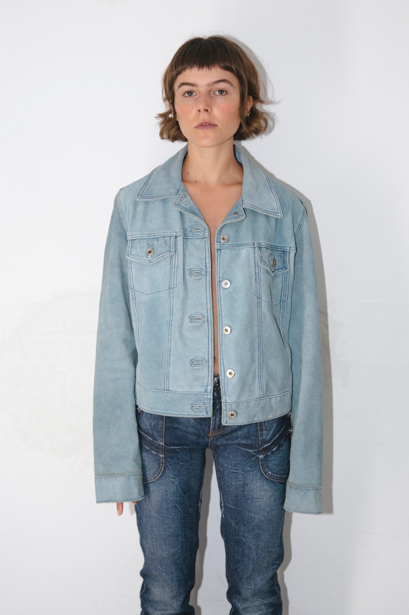 Sky Washed Suede Jacket