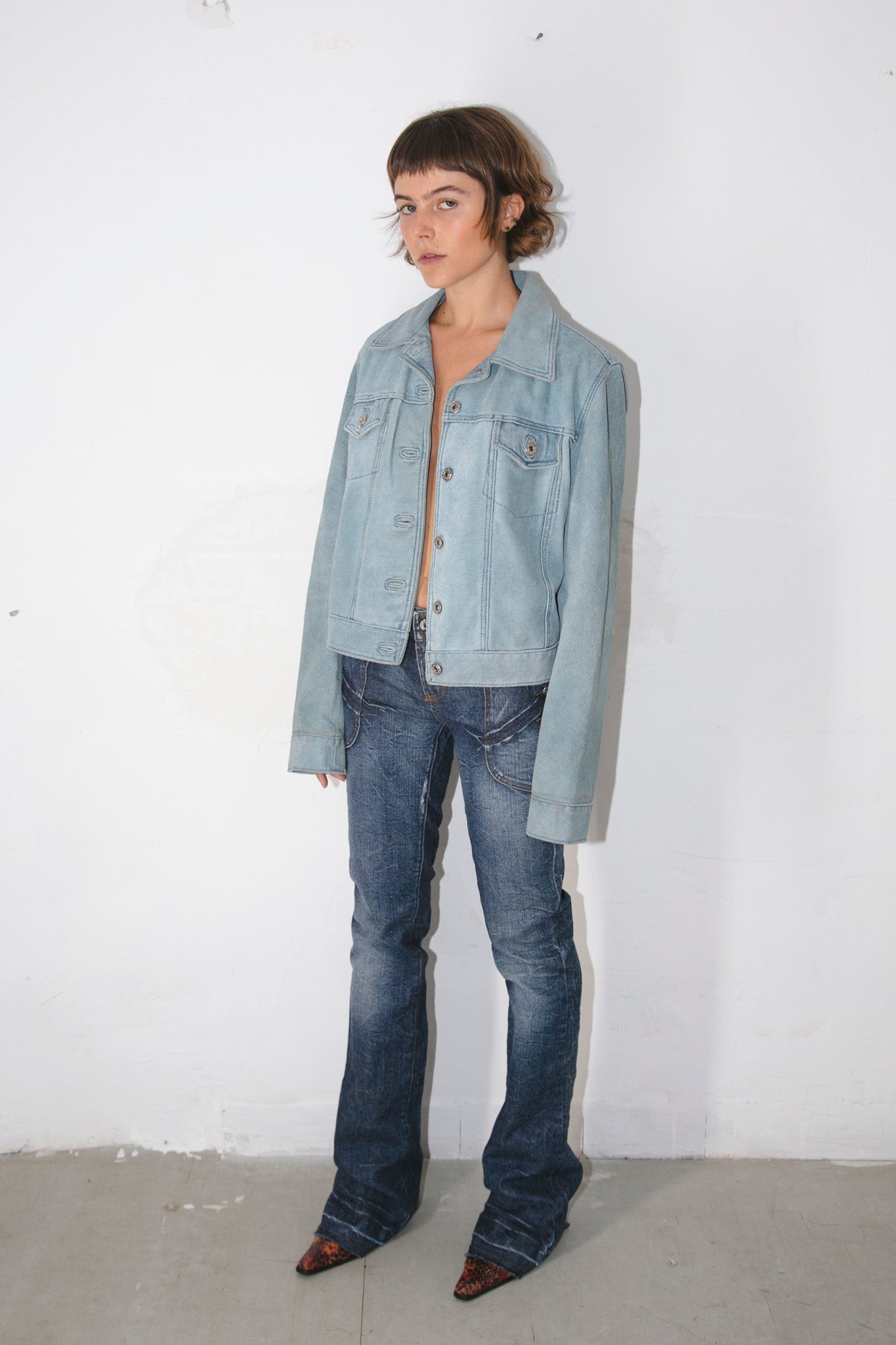 Sky Washed Suede Jacket