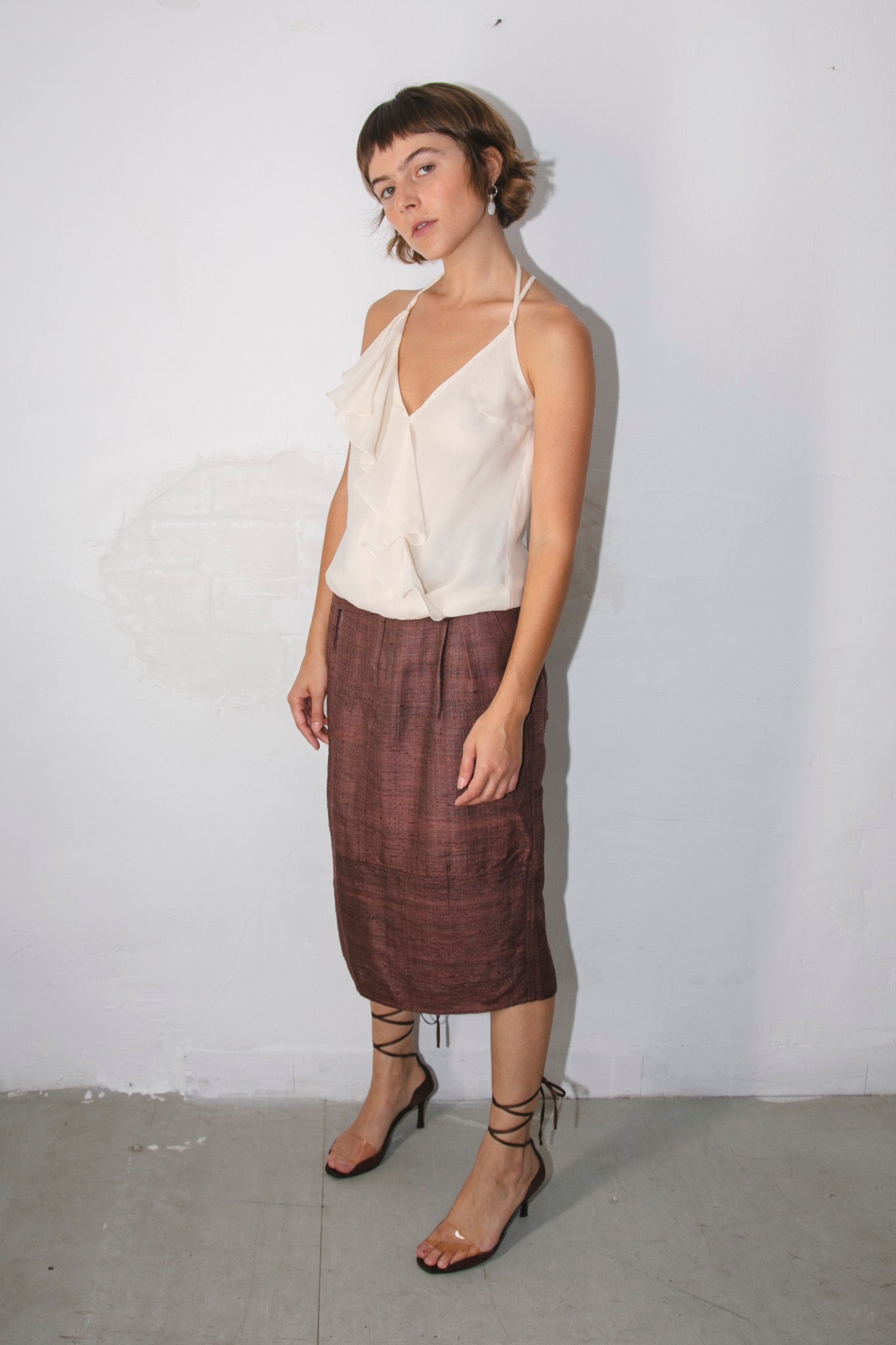 Silk Ruffles Top