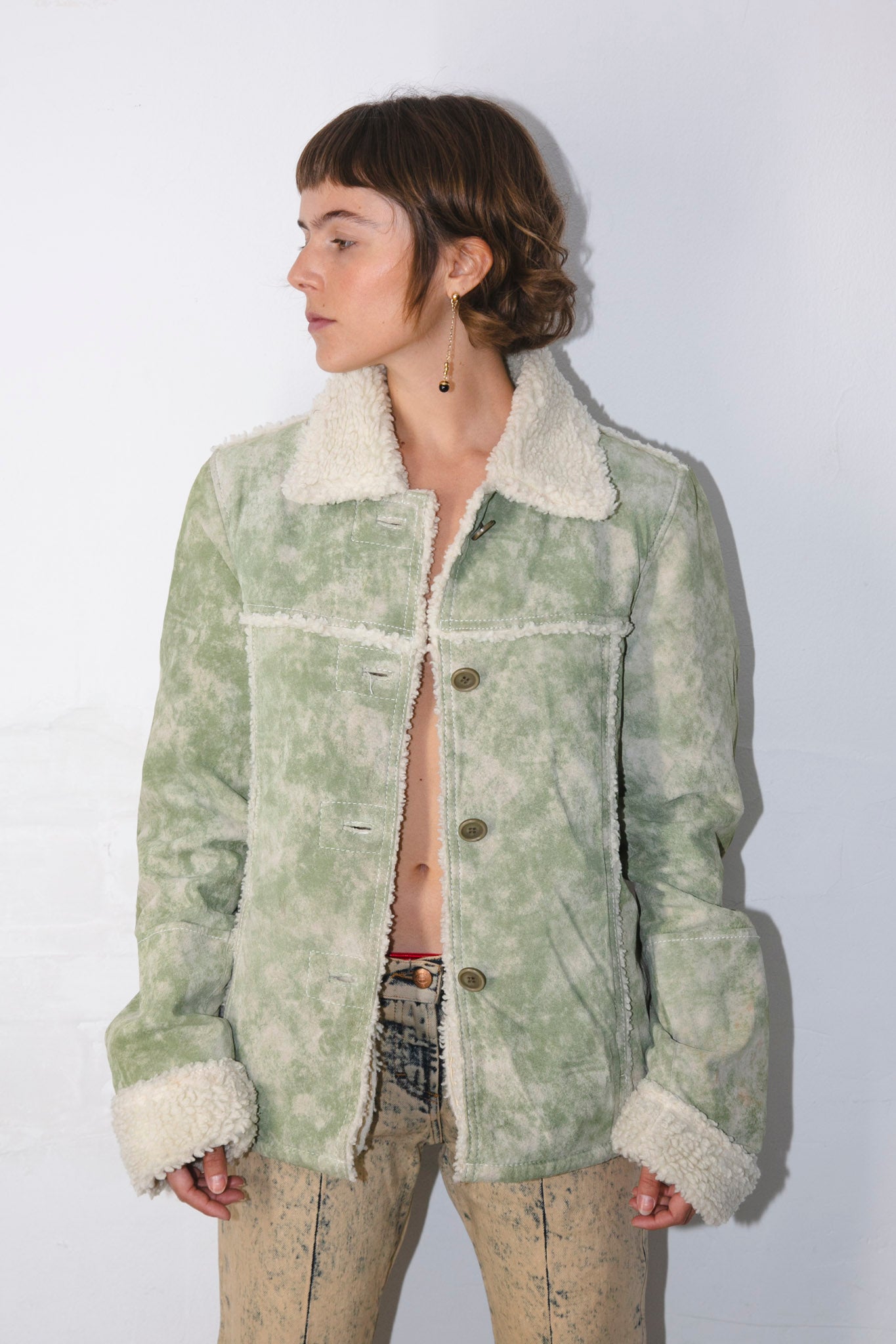 Washed Green Coat
