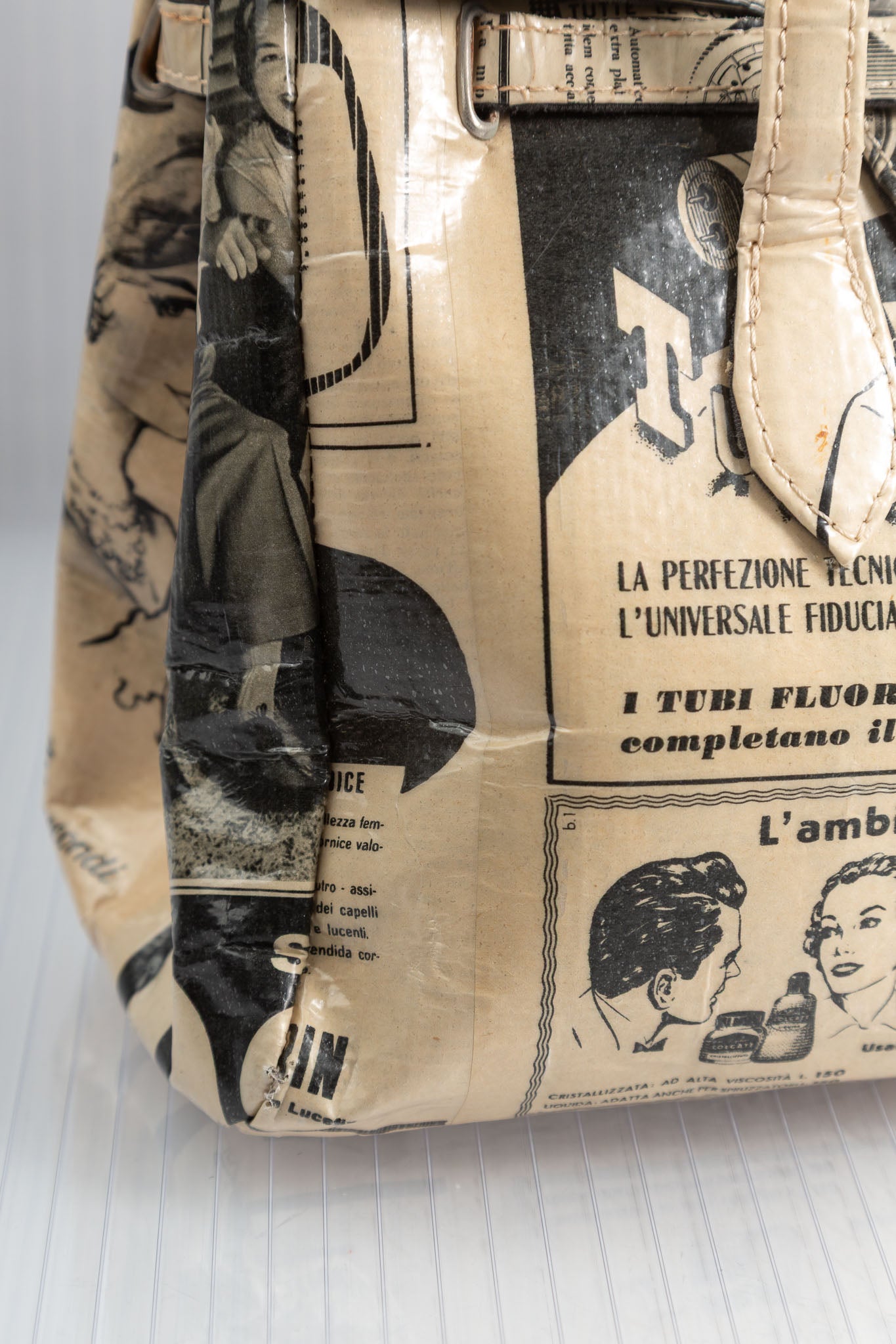 NEWSPAPER FIRKIN HANDBAG