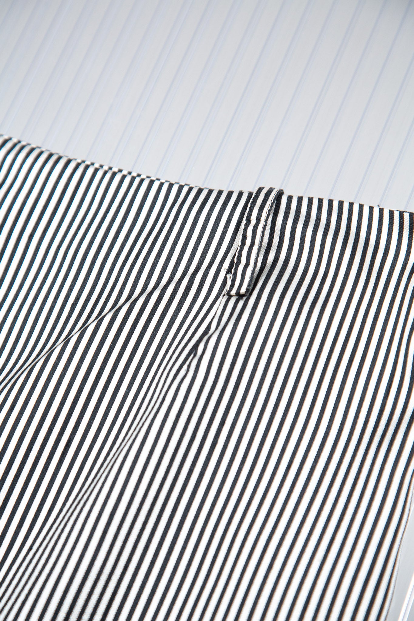STRIPED SILK MIDI SKIRT