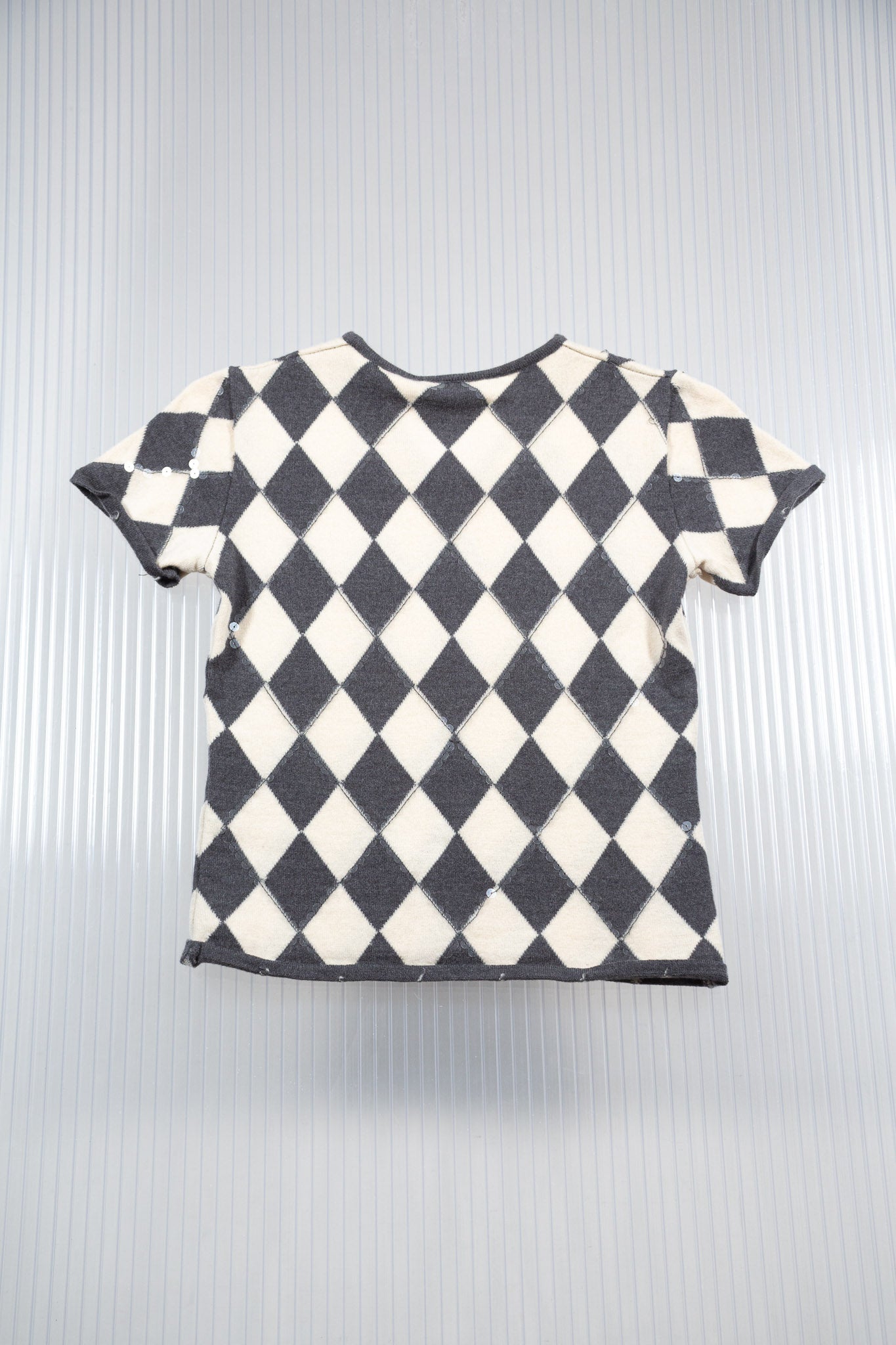 YSL ARGYLE SEQUINES KNIT TOP