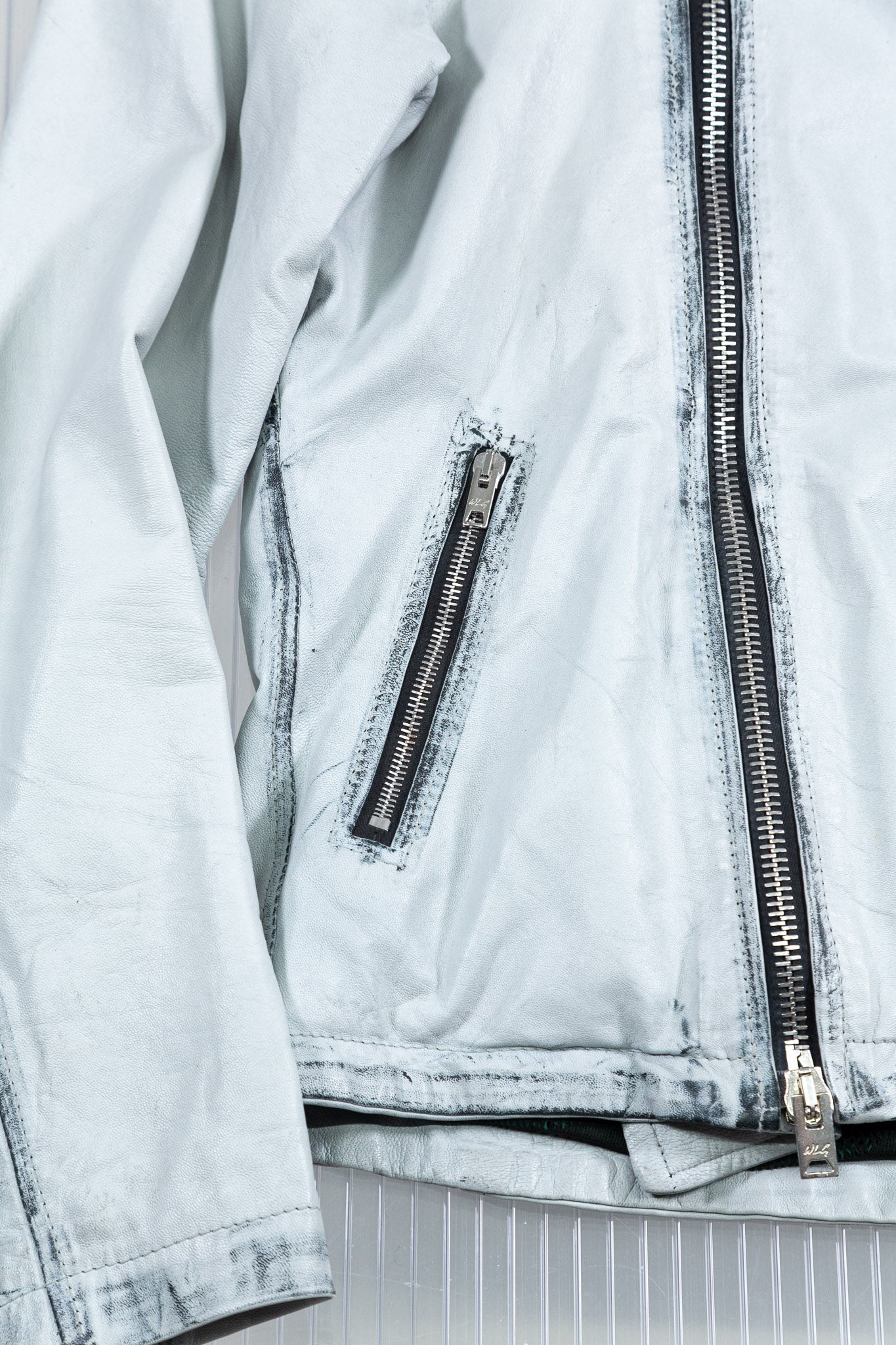 GORGIO BRATO LEATHER SLOUCHY ZIPPED JACKET