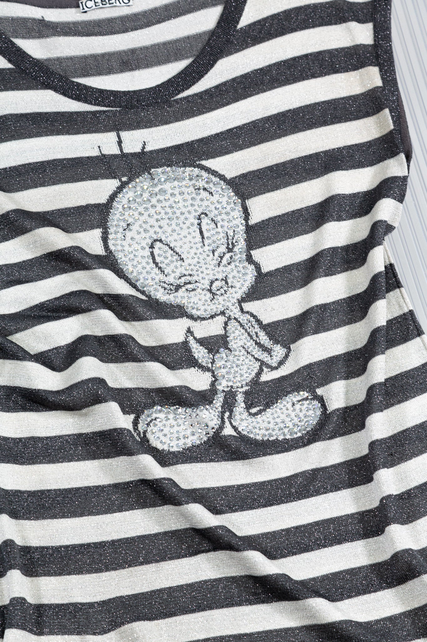 ICEBERG SEQUINS STRIPED DRESS