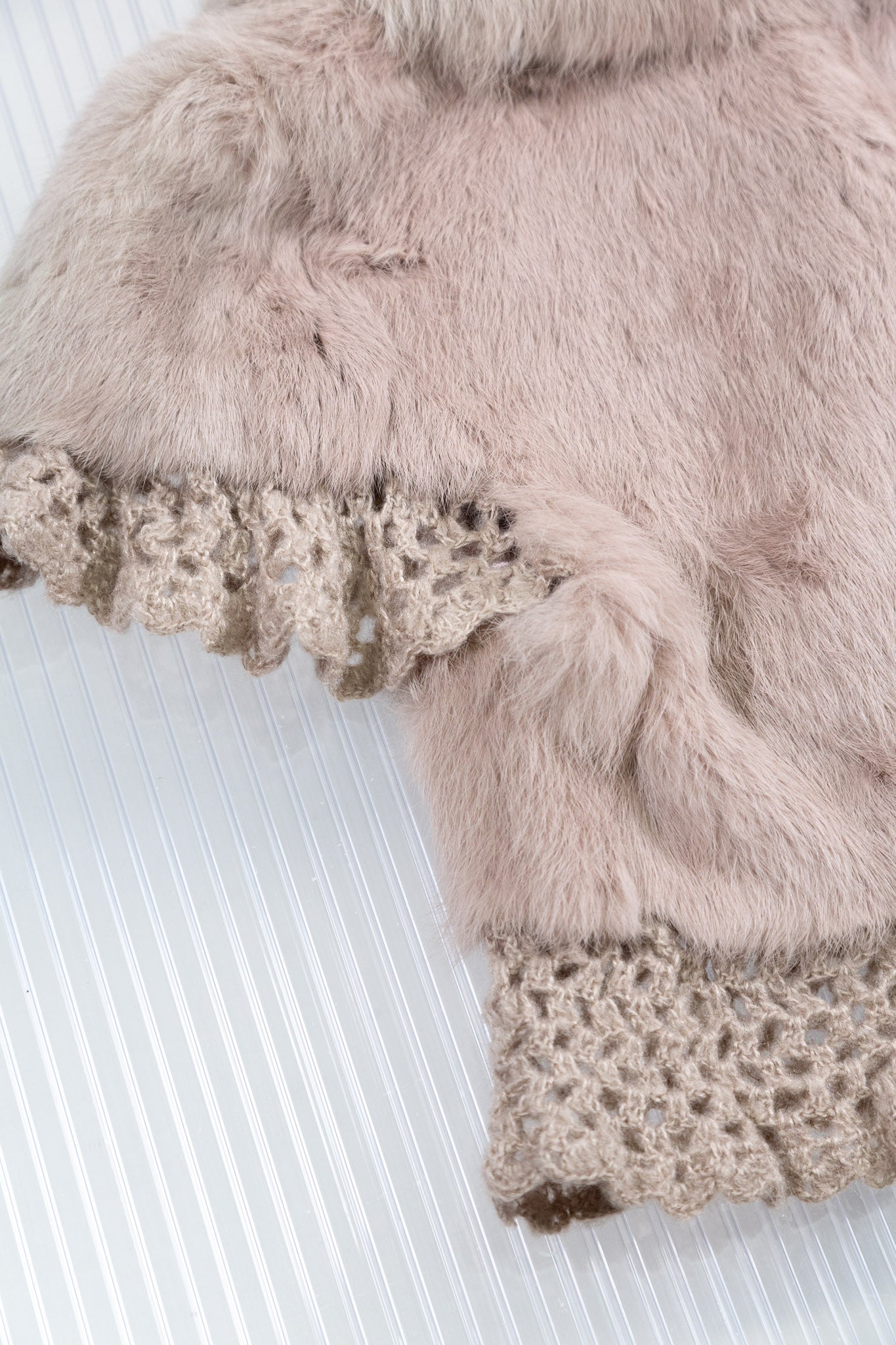 RABBIT FUR KNIT BOLERO