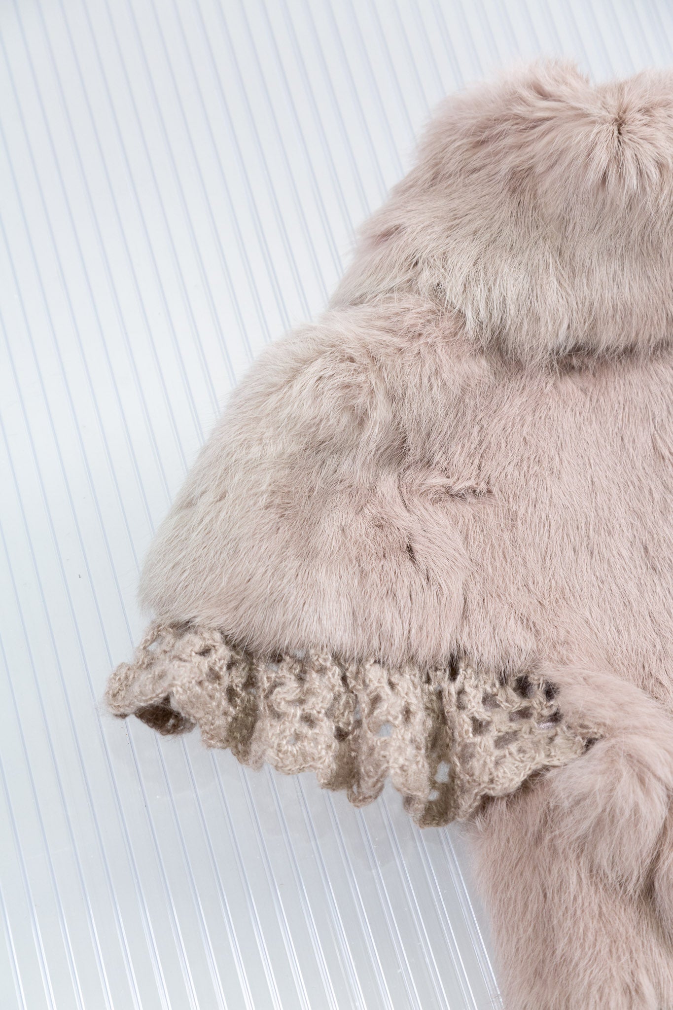 RABBIT FUR KNIT BOLERO