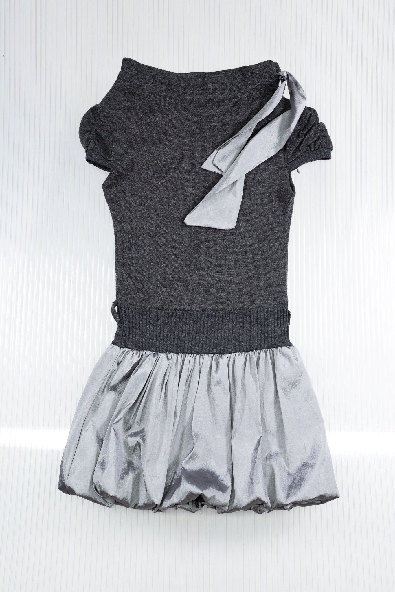 KNIT SHEEN BUBBLE DRESS