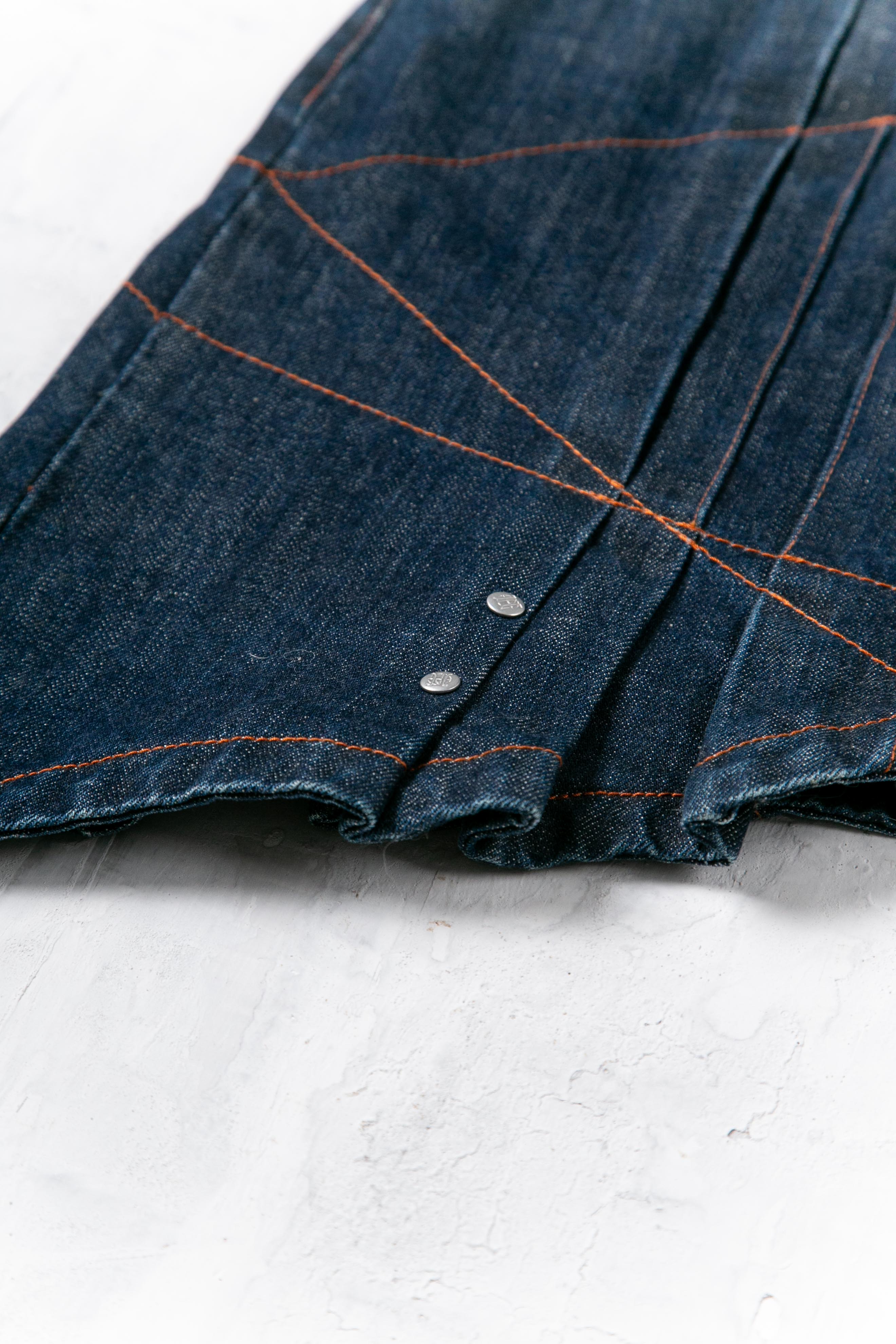 Asymmetric Denim Skirt