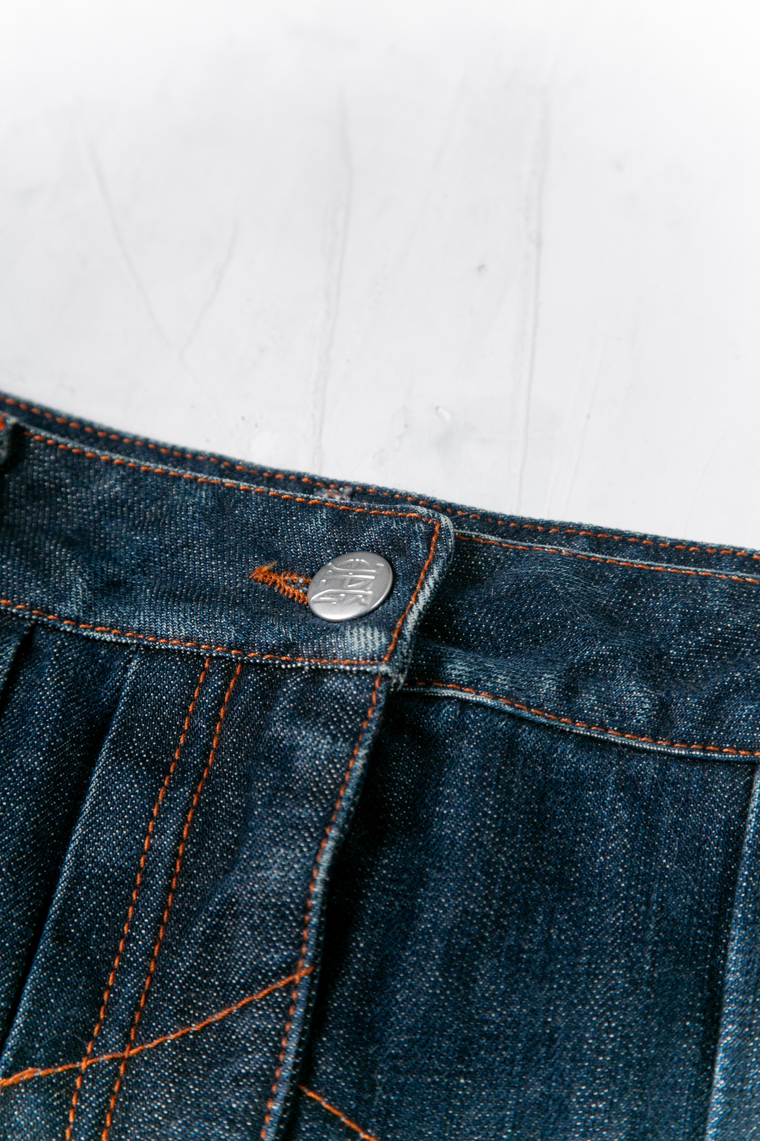 Asymmetric Denim Skirt