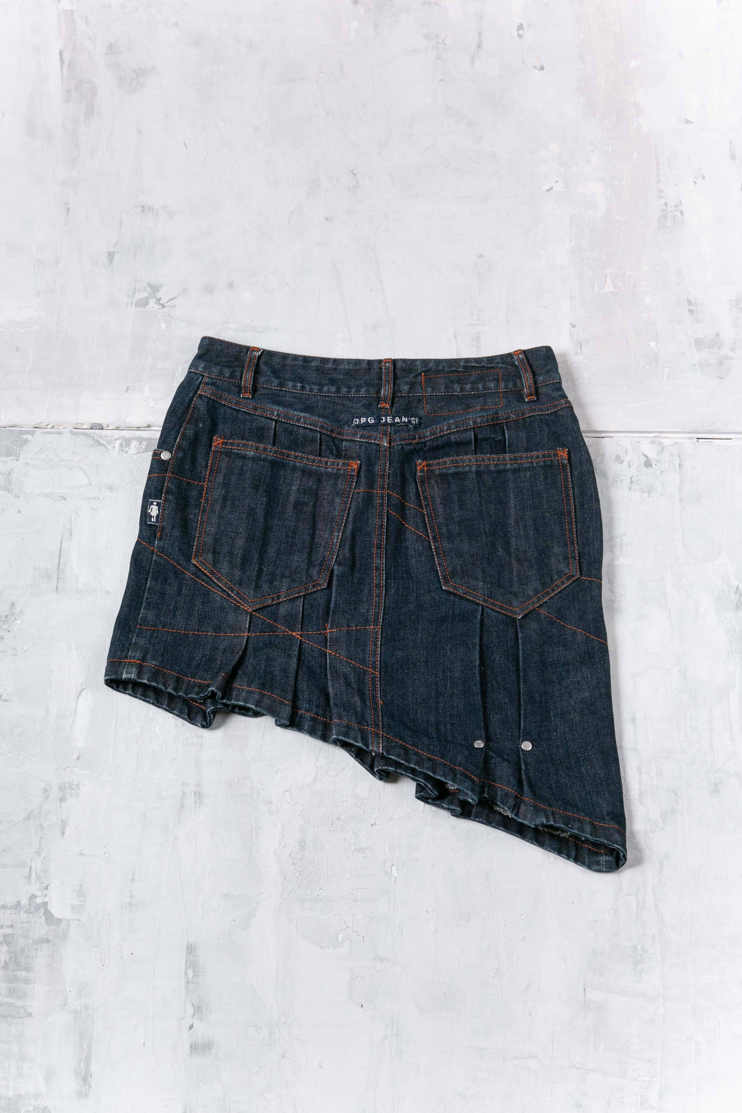 Asymmetric Denim Skirt