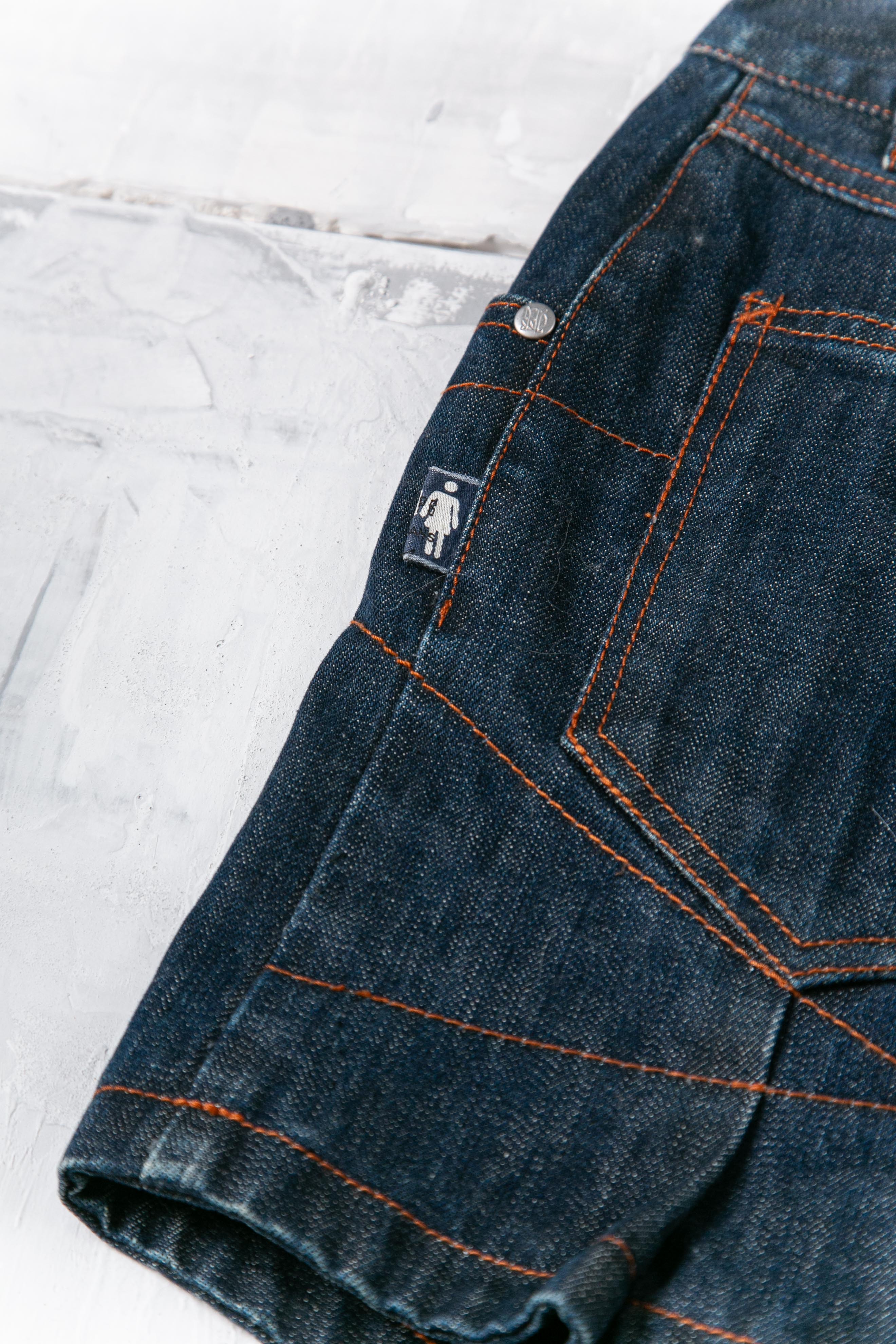 Asymmetric Denim Skirt