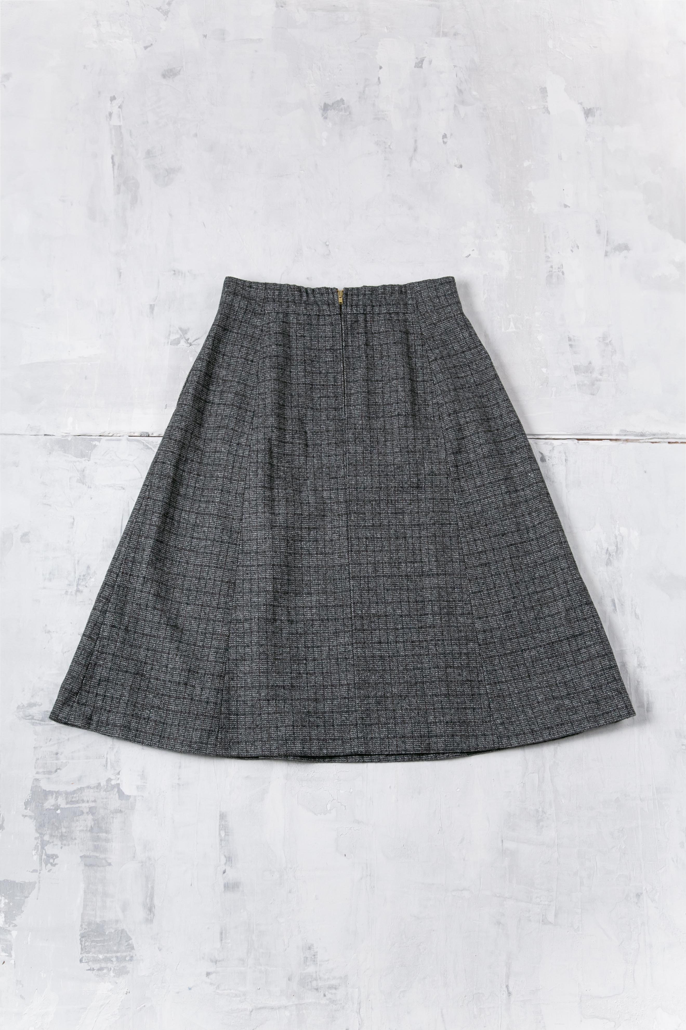 Grey Plaid Bow Skirt