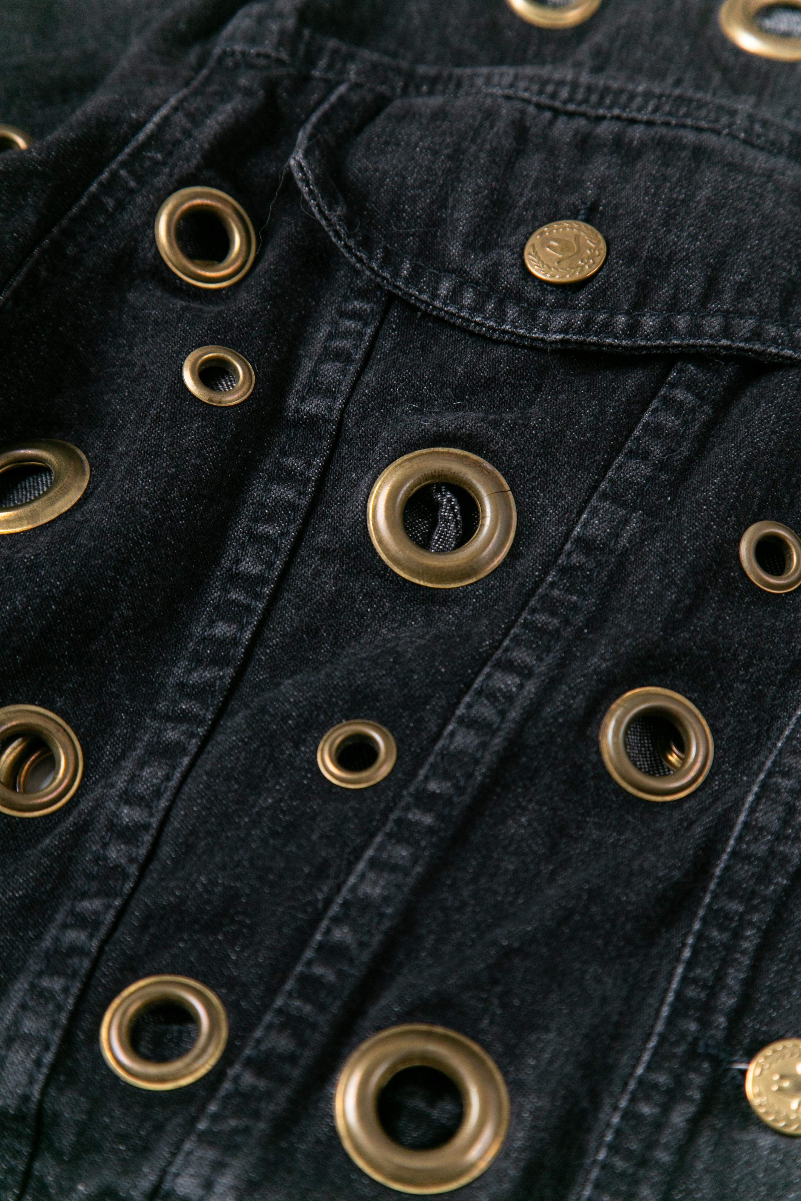 BIKER DENIM CROP JACKET