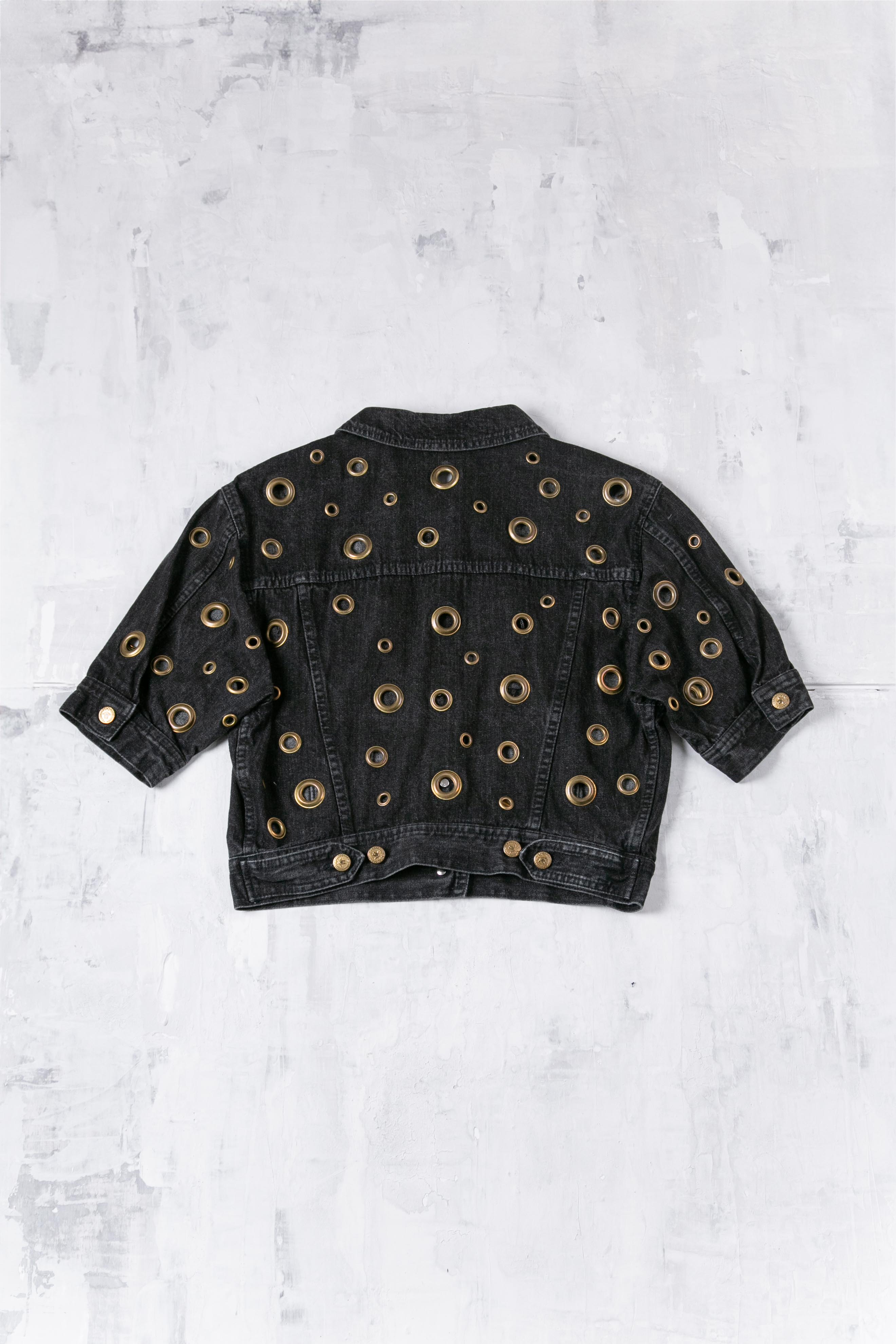 BIKER DENIM CROP JACKET