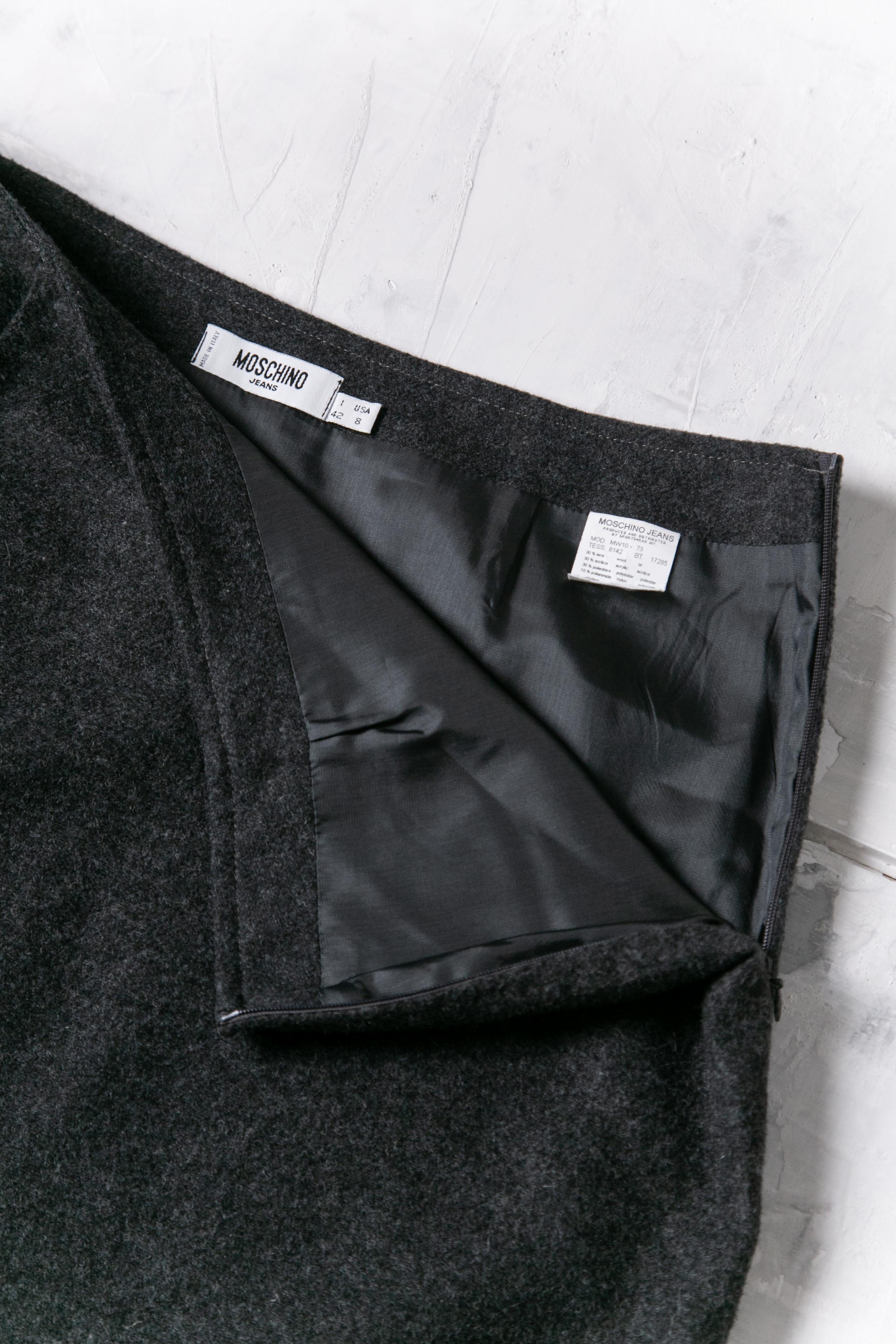 Grey Wool Skirt