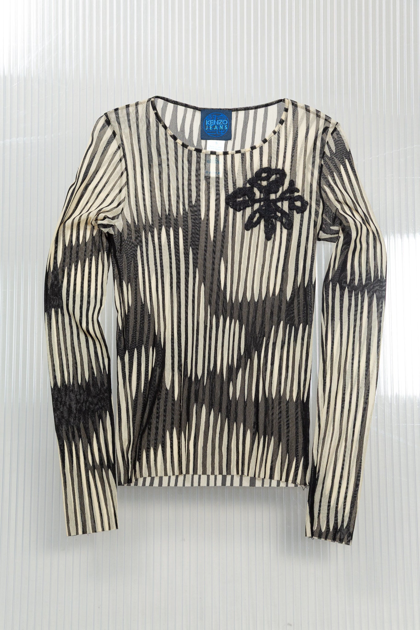 KENZO MESH TEXTURED LONG-SLEEVED TOP