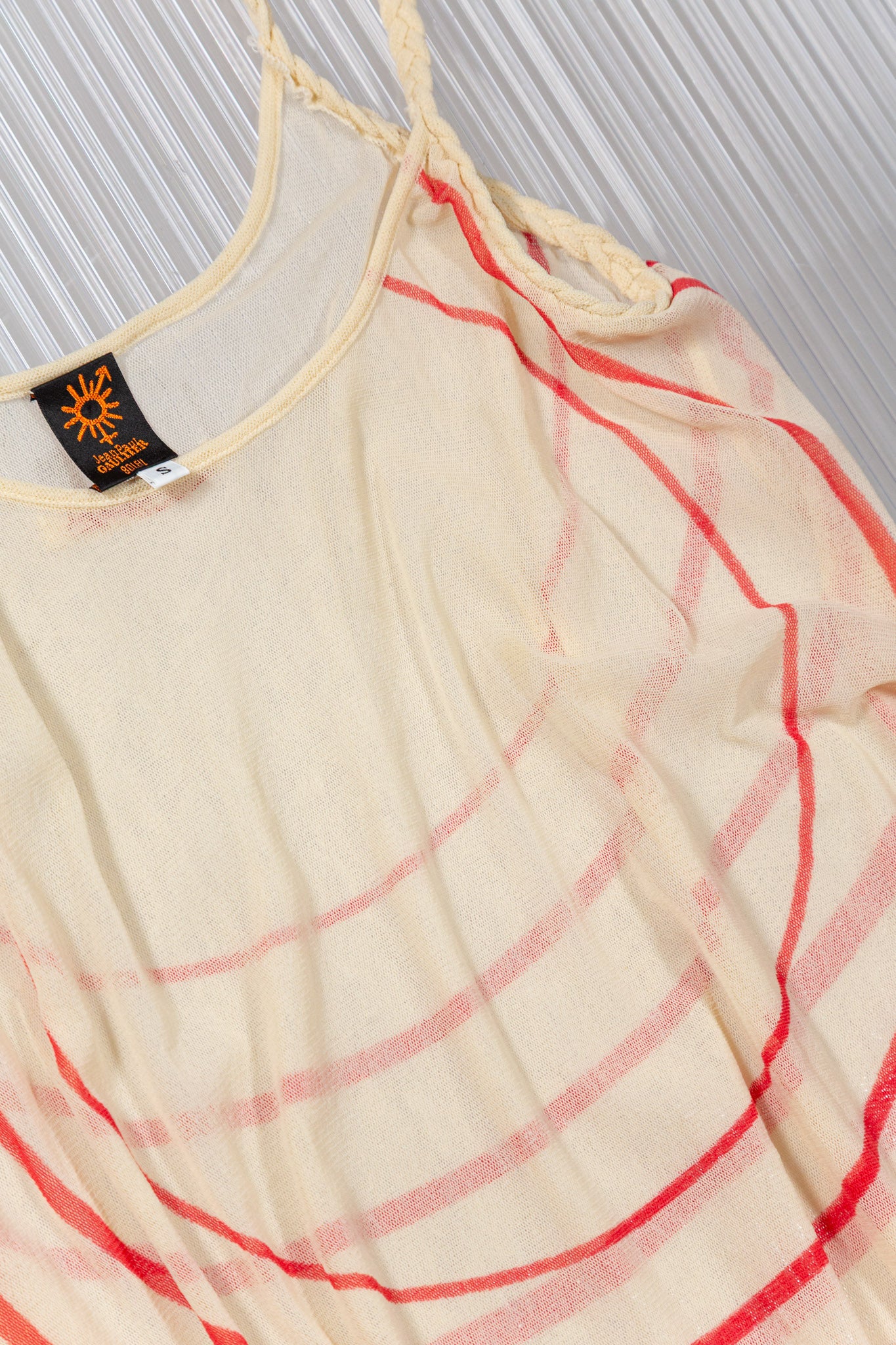 JEAN PAUL GUALTIER GRADIENT CIRCULAR MESH TOP
