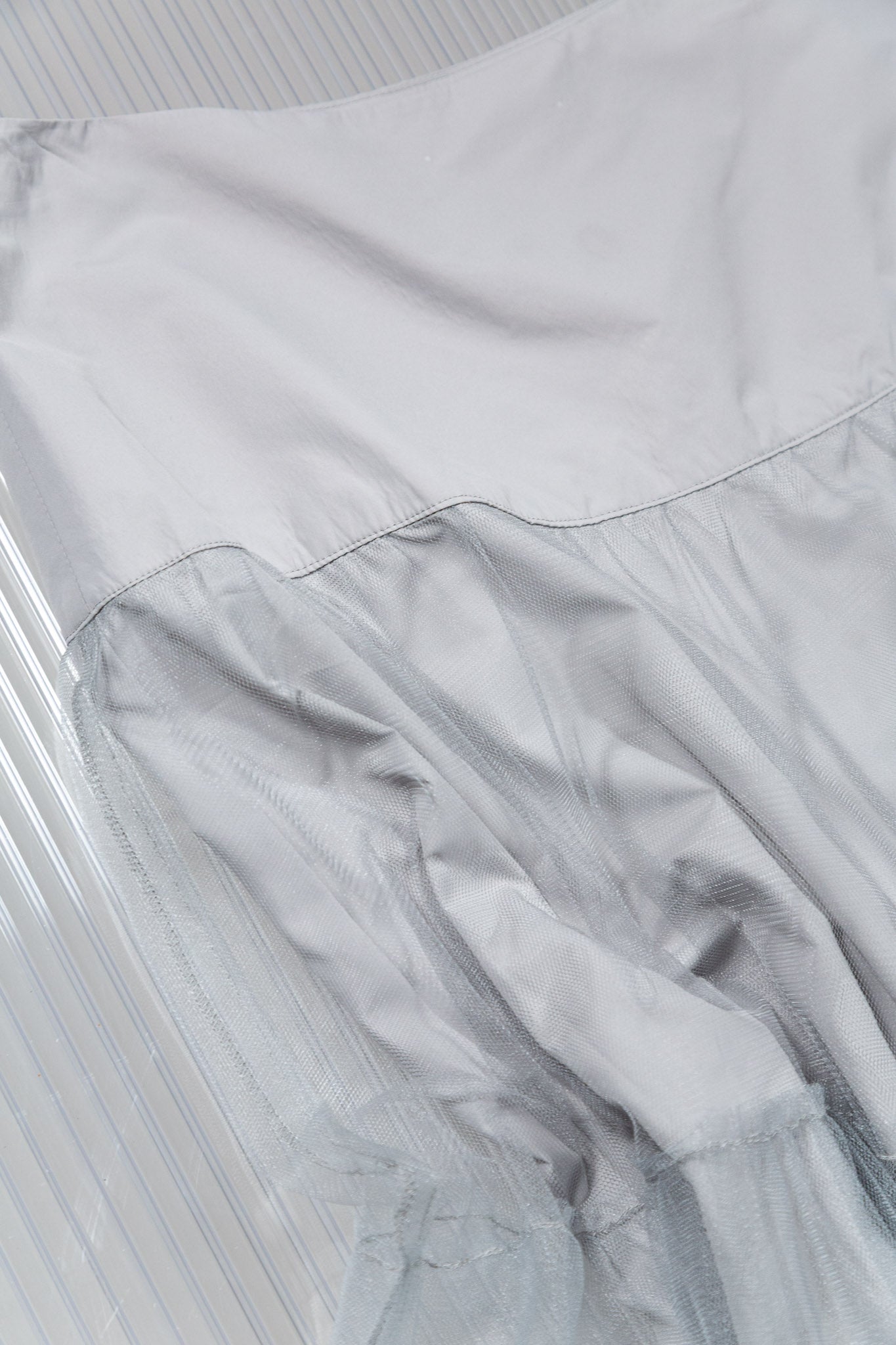 GREY LAYERED MESH TUTU MAXI SKIRT