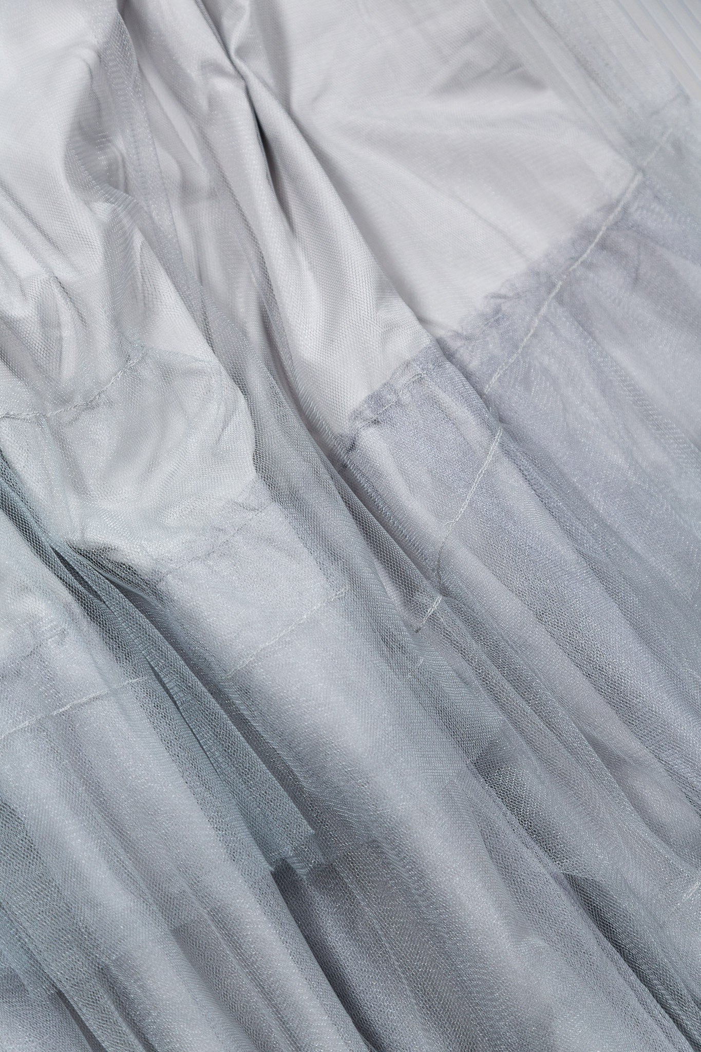 GREY LAYERED MESH TUTU MAXI SKIRT