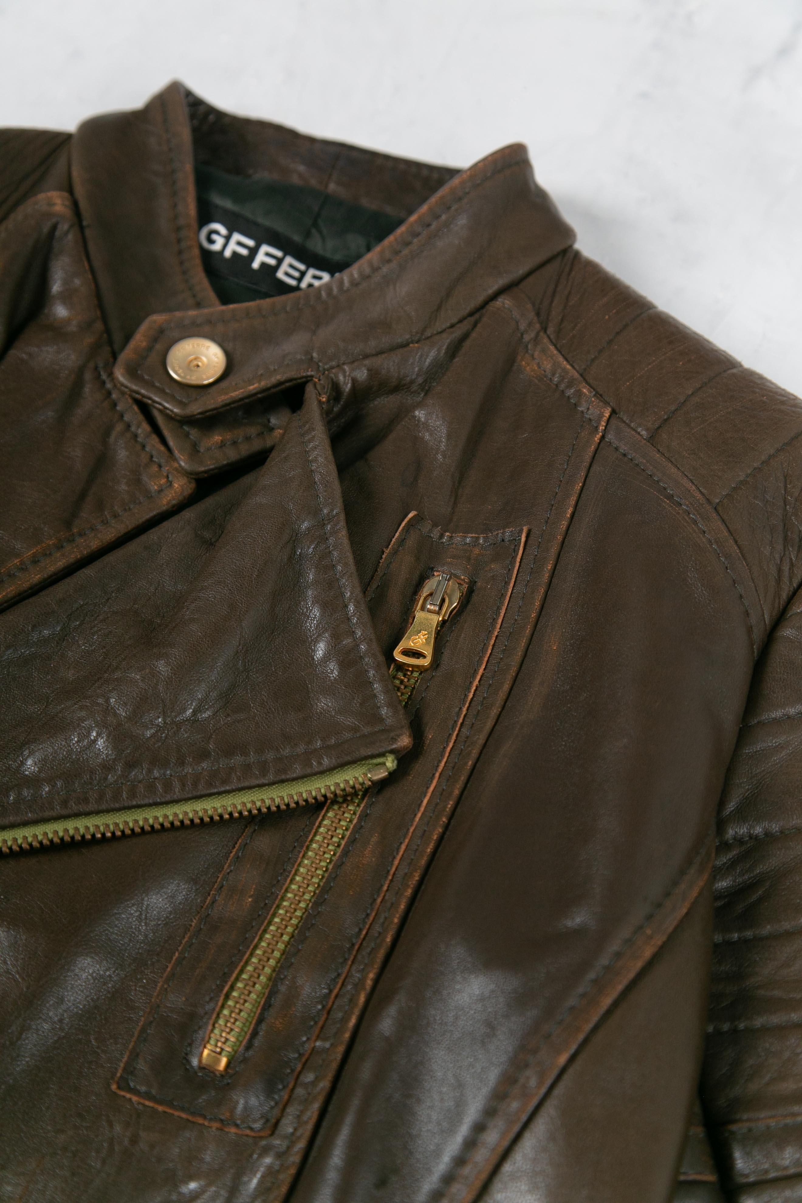 MOTO BUCKLED LEATHER JACKET