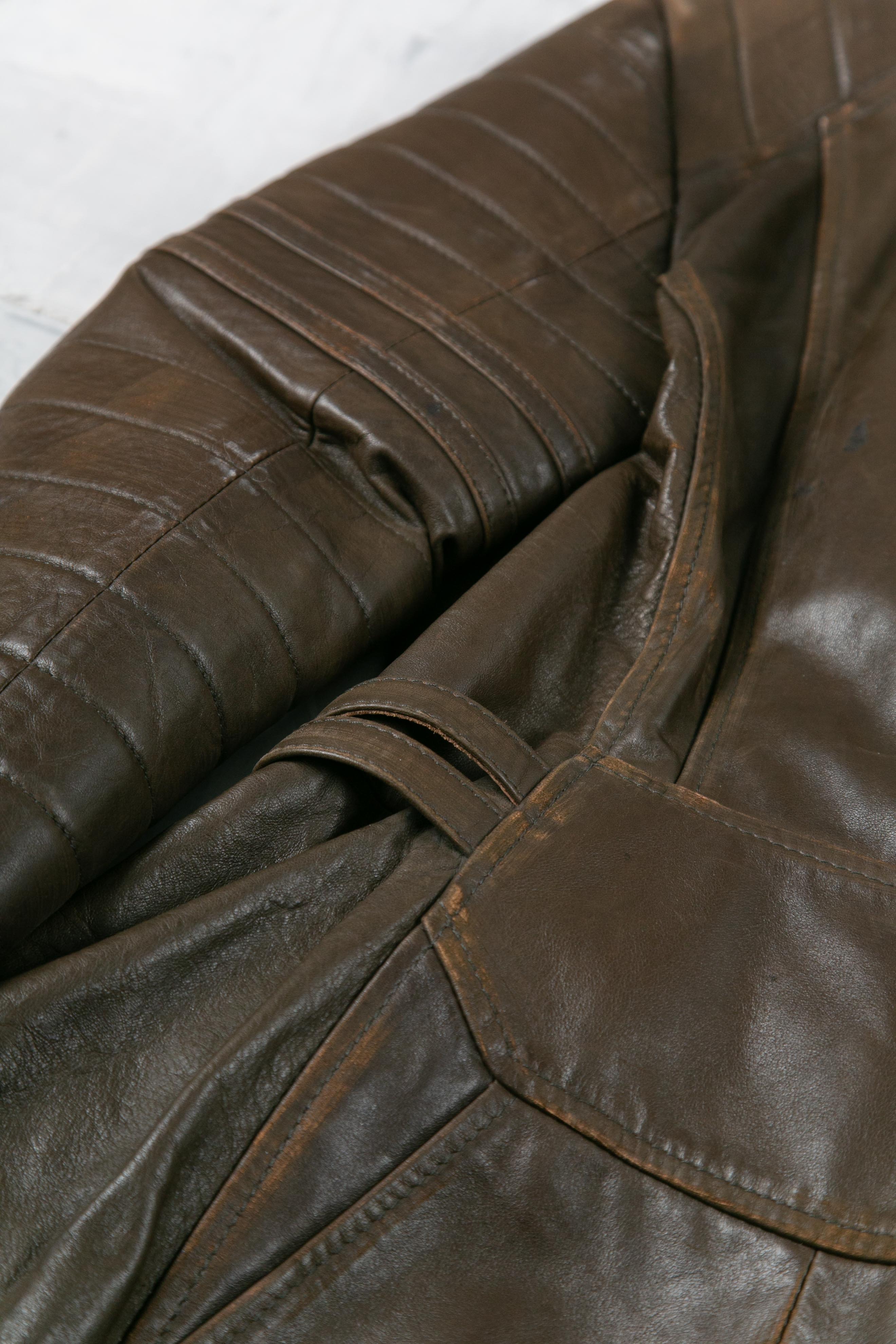 MOTO BUCKLED LEATHER JACKET