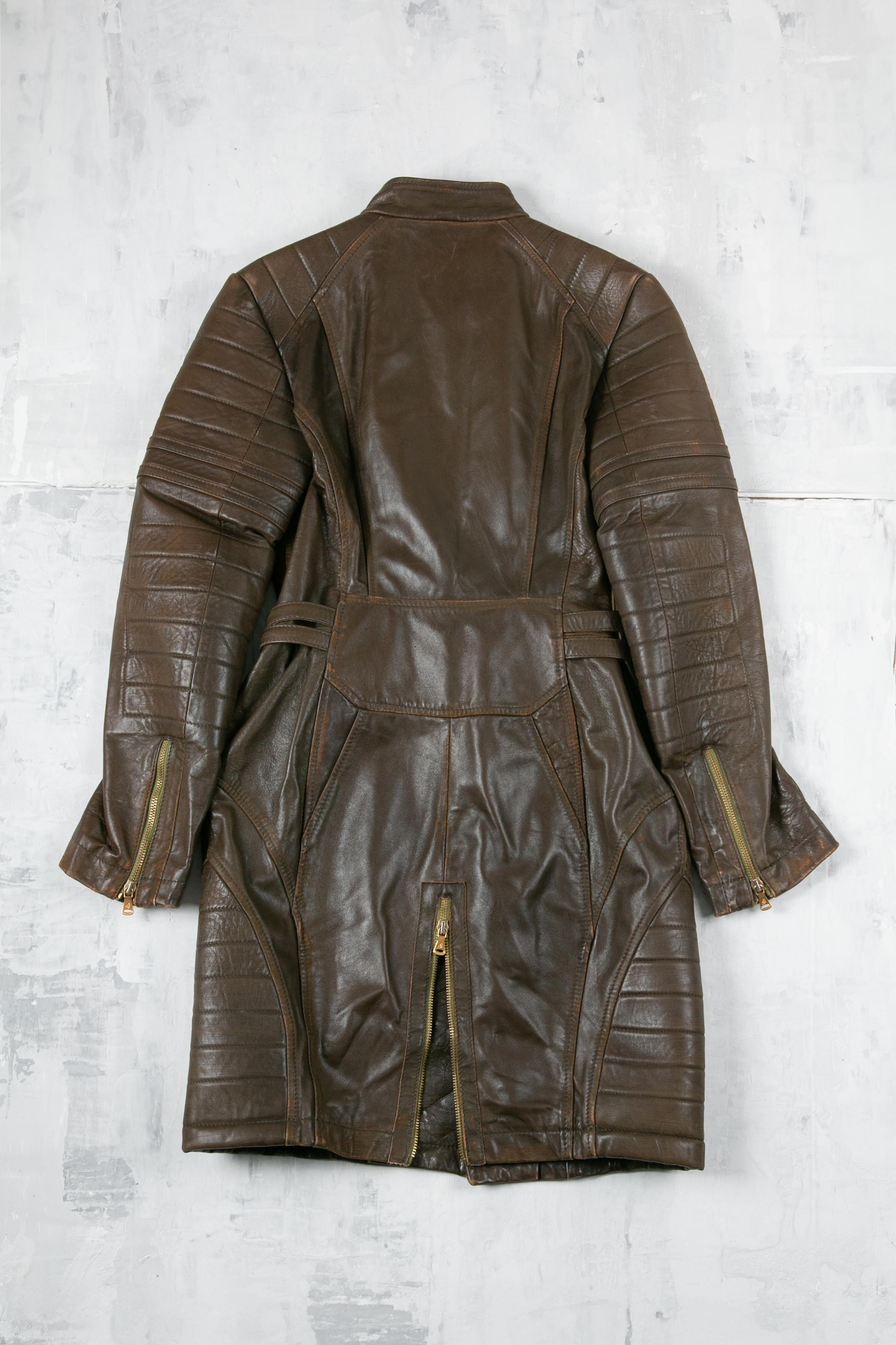 MOTO BUCKLED LEATHER JACKET