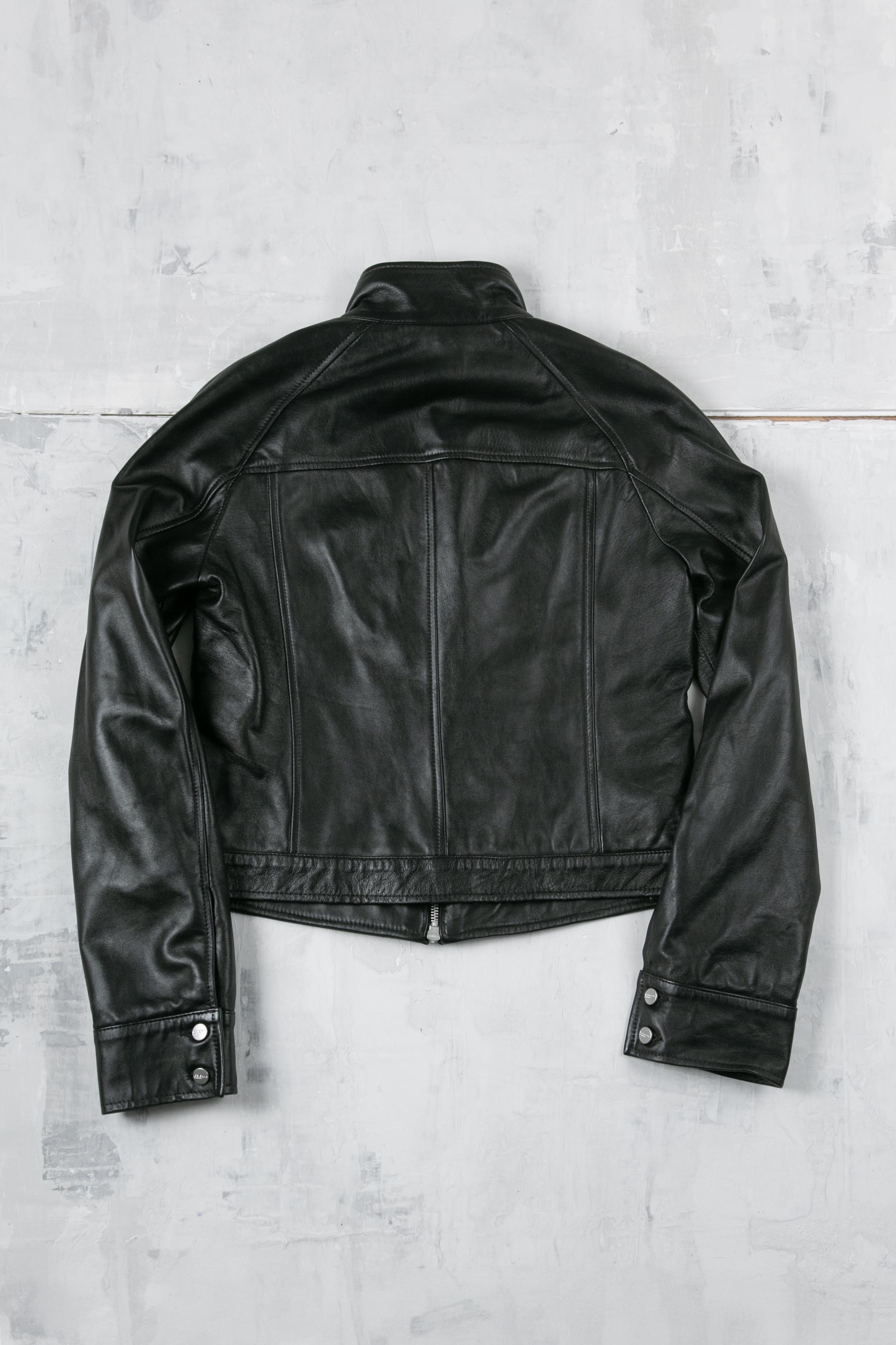 TRIPLE ZIPPERS LEATHER JACKET