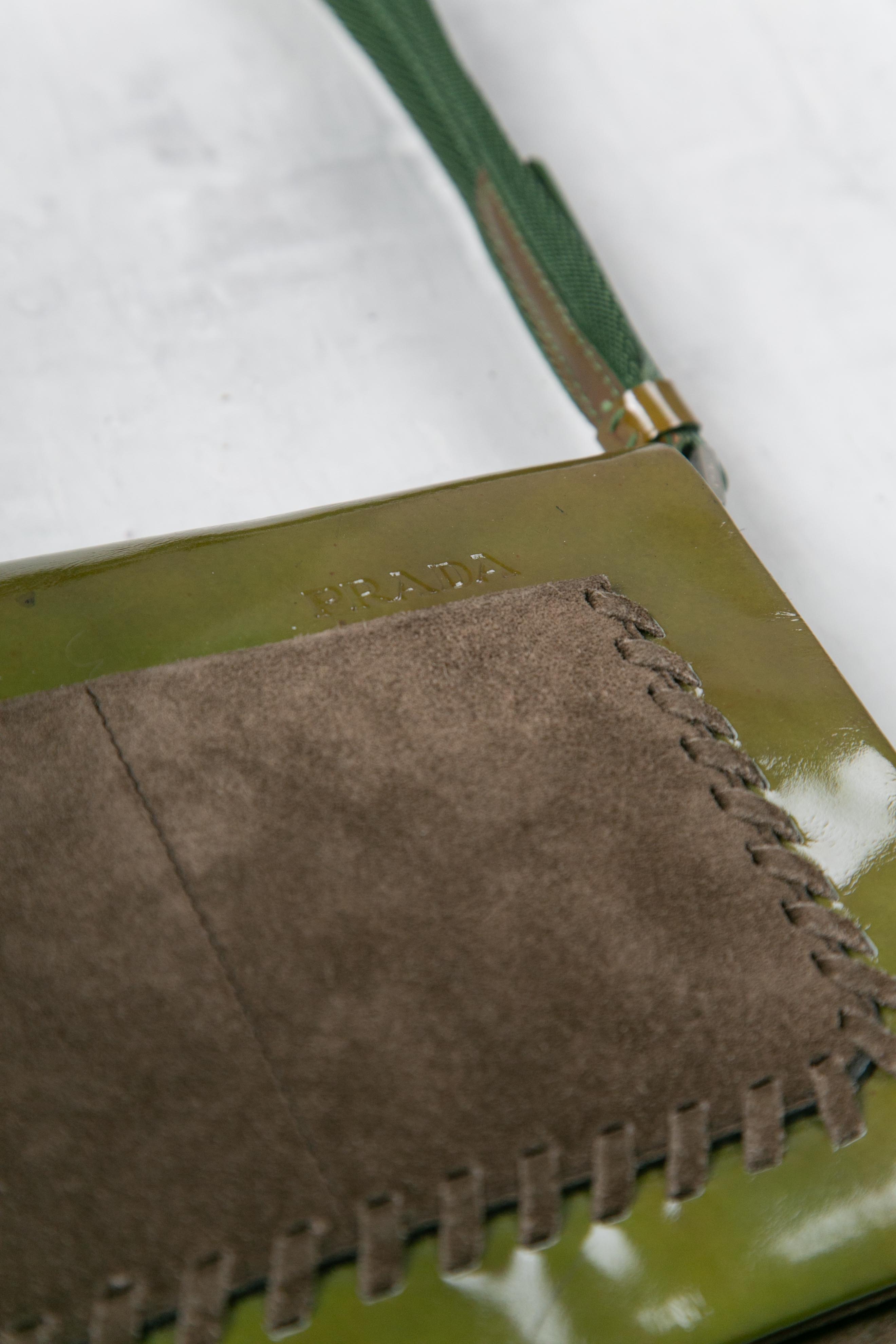 FW1999 SUEDE SHOULDER BAG
