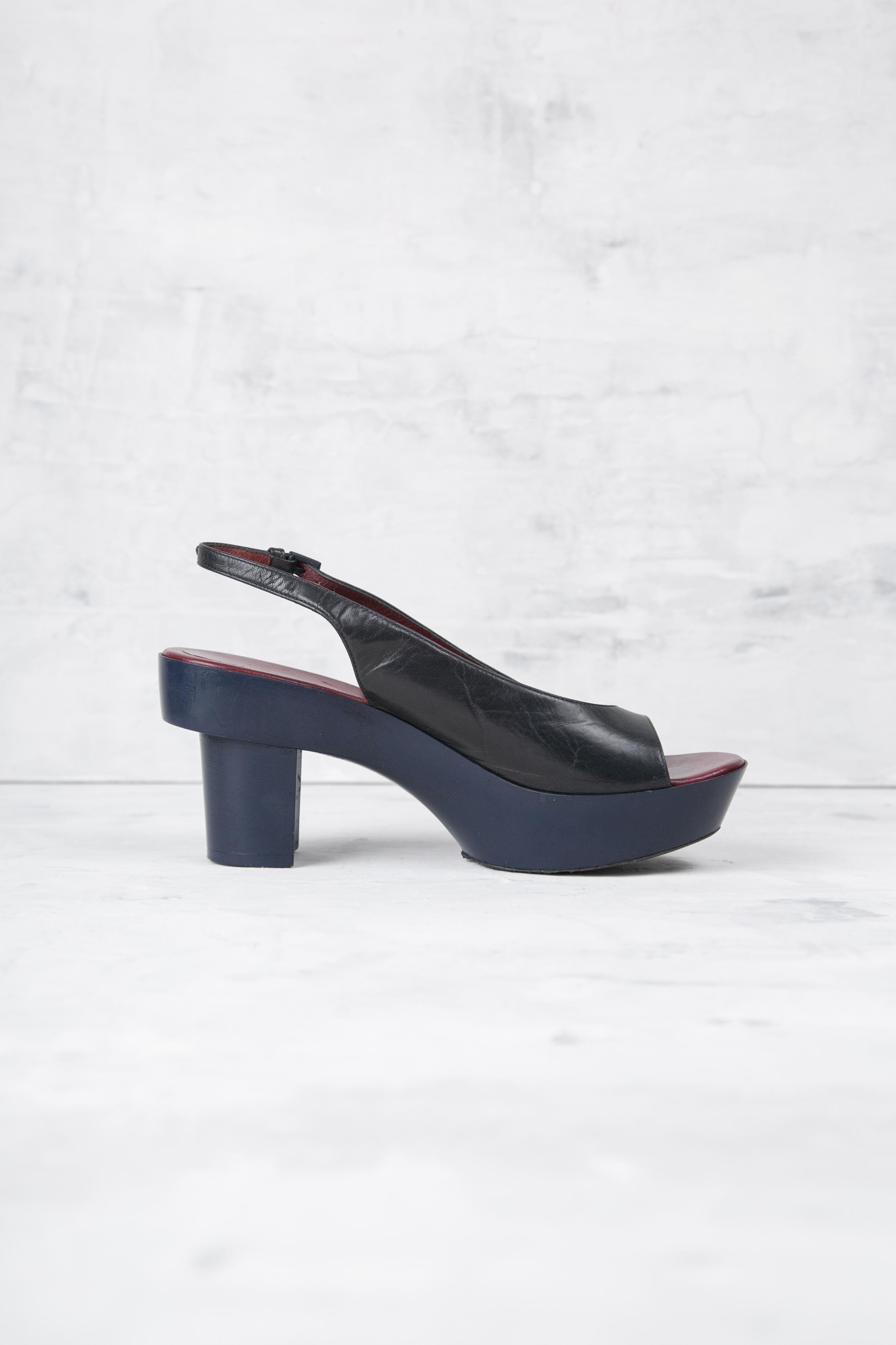 BLUE & BLACK SANDALS