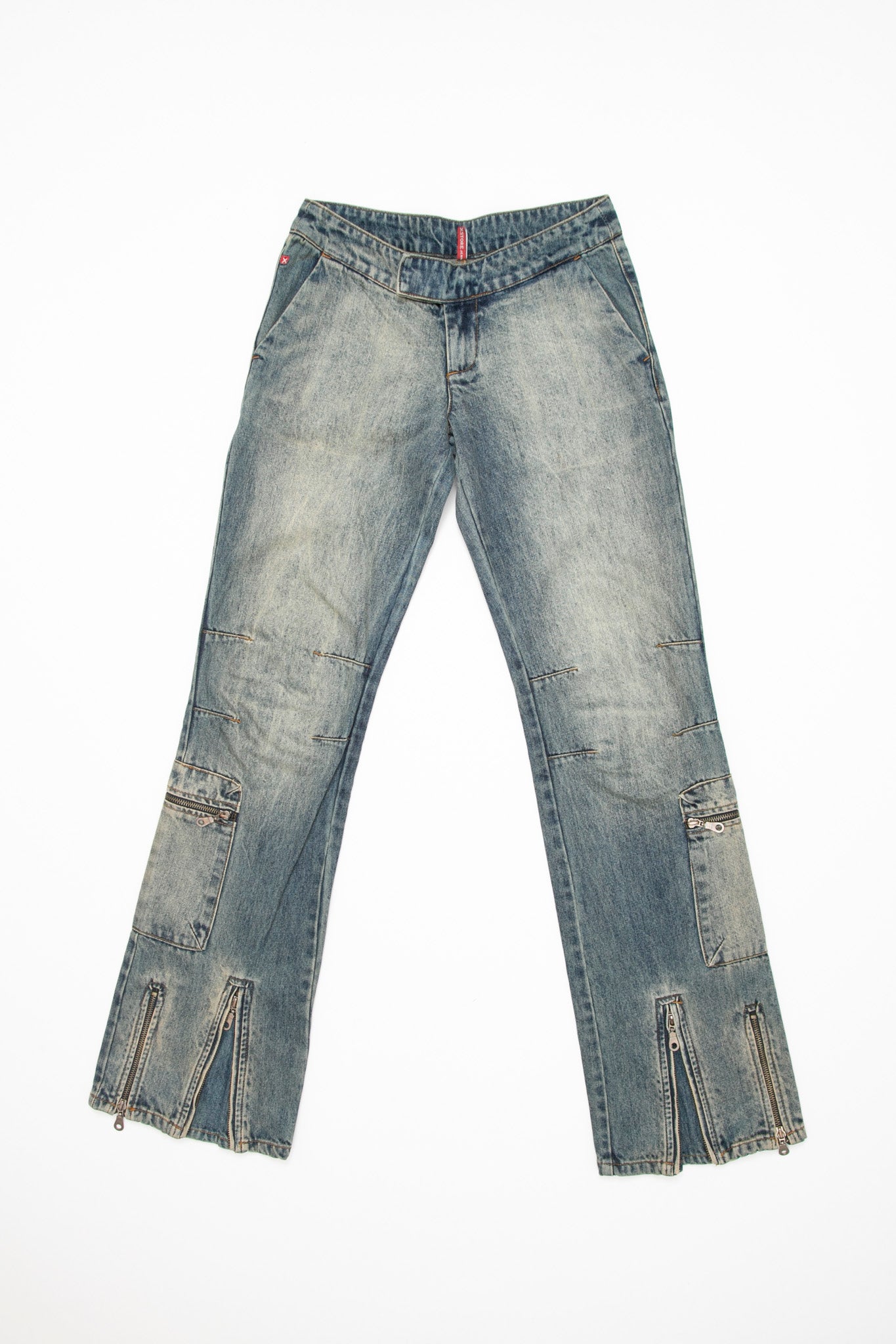 Washed Cargo Jeans