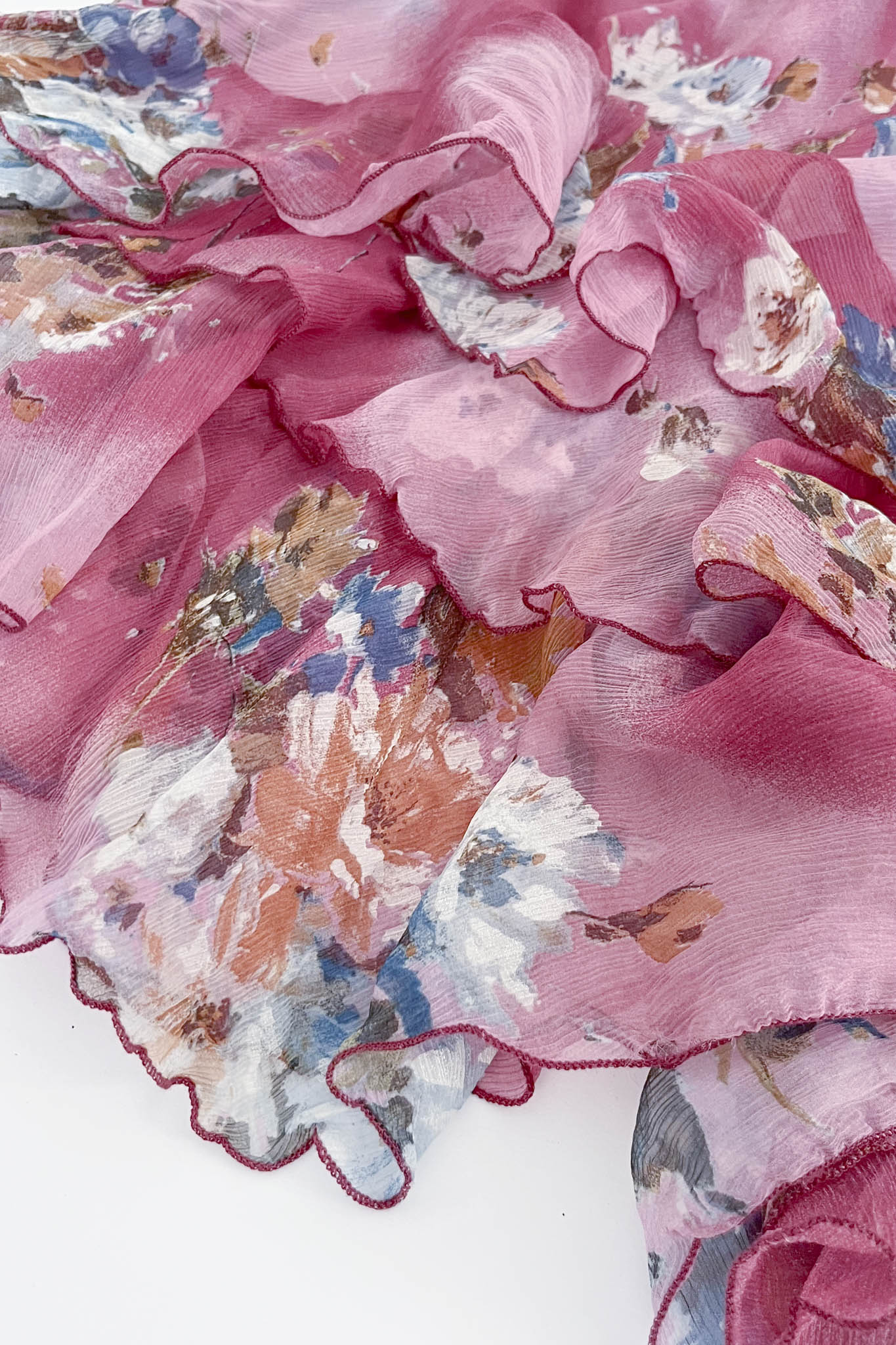 Amore Ruffles Silk Dress