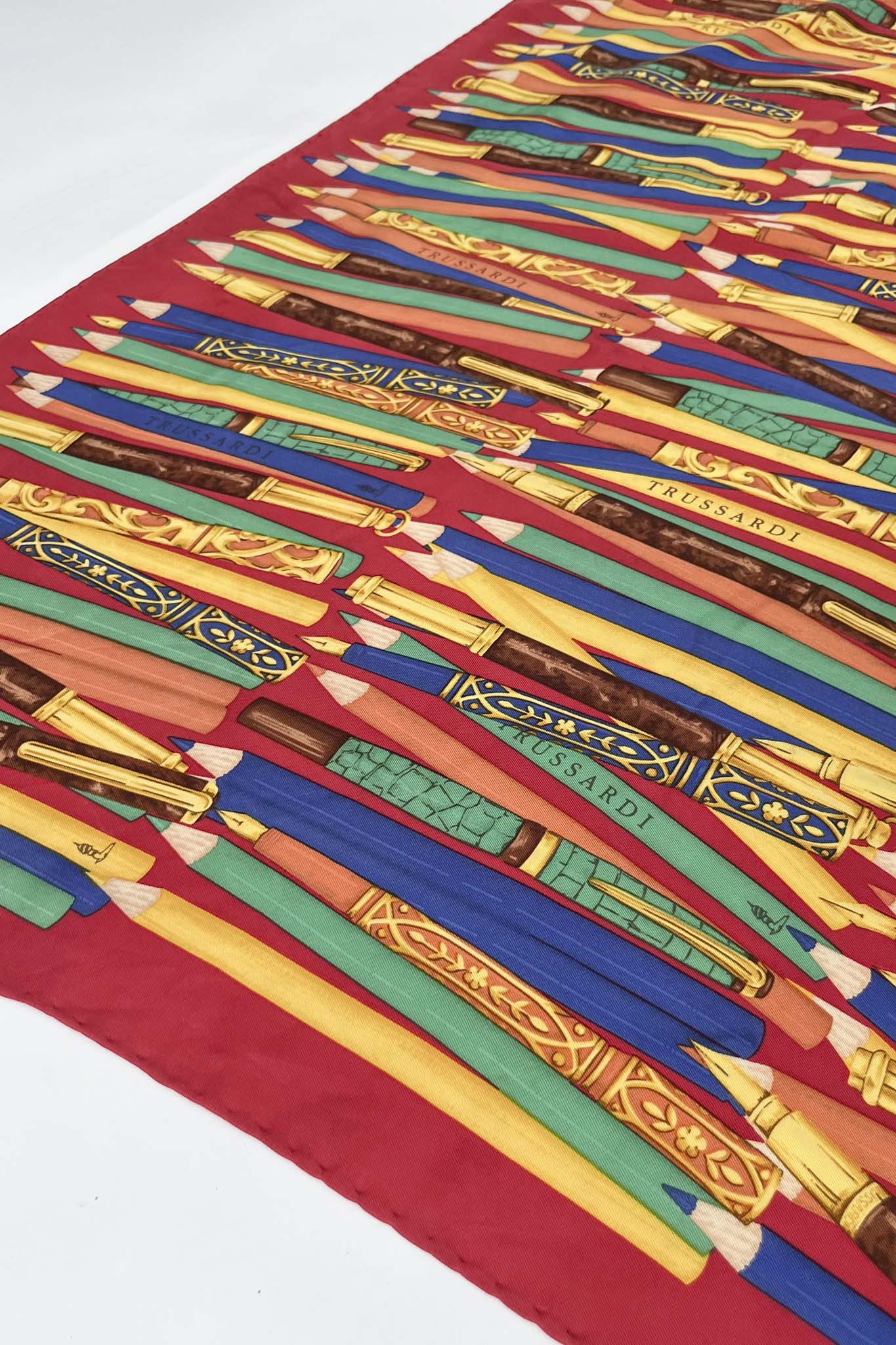 Trussardi Pencils Silk Scarf