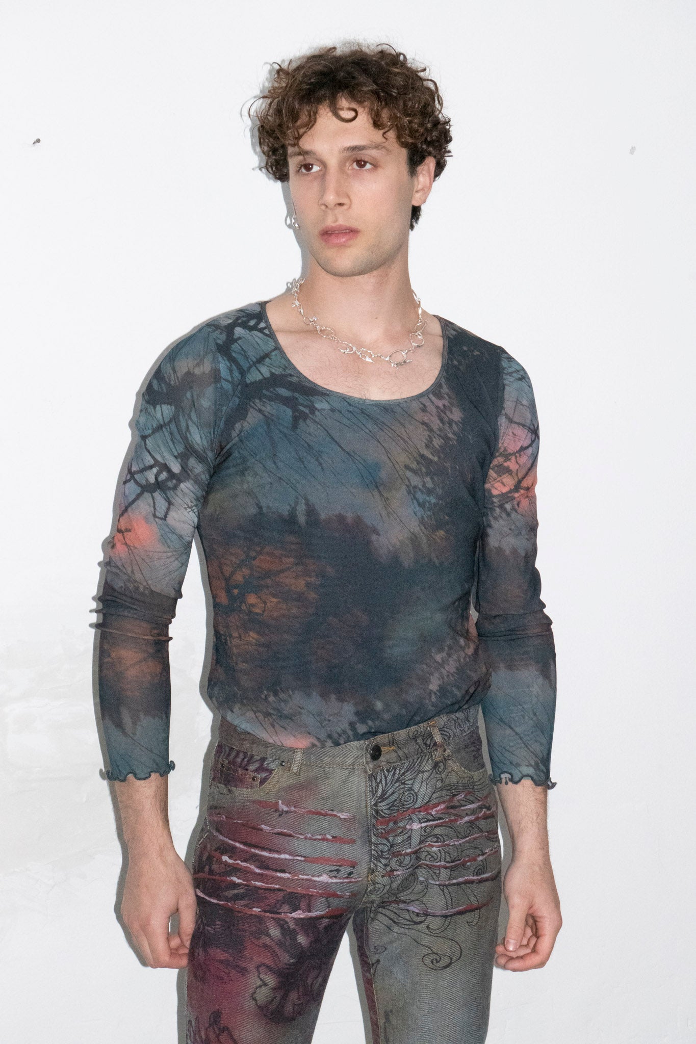 Dark Jungle Mesh Top