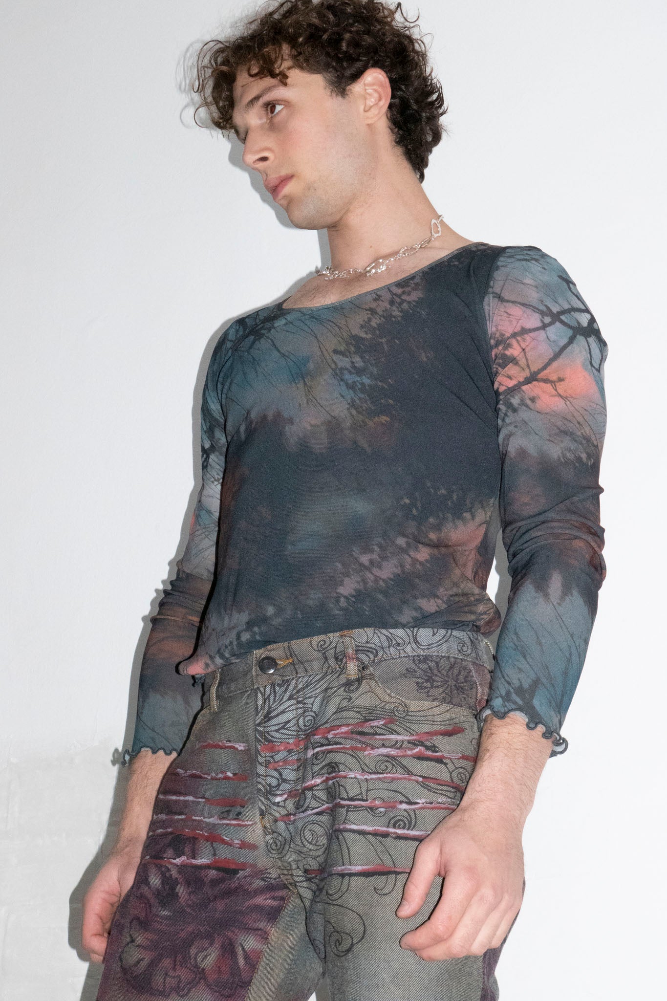 Dark Jungle Mesh Top