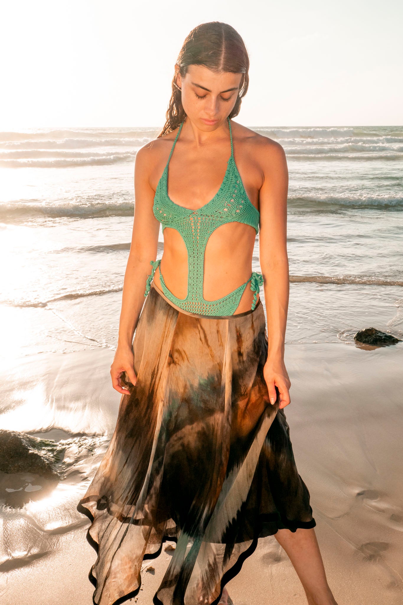 Ocean Silk Skirt