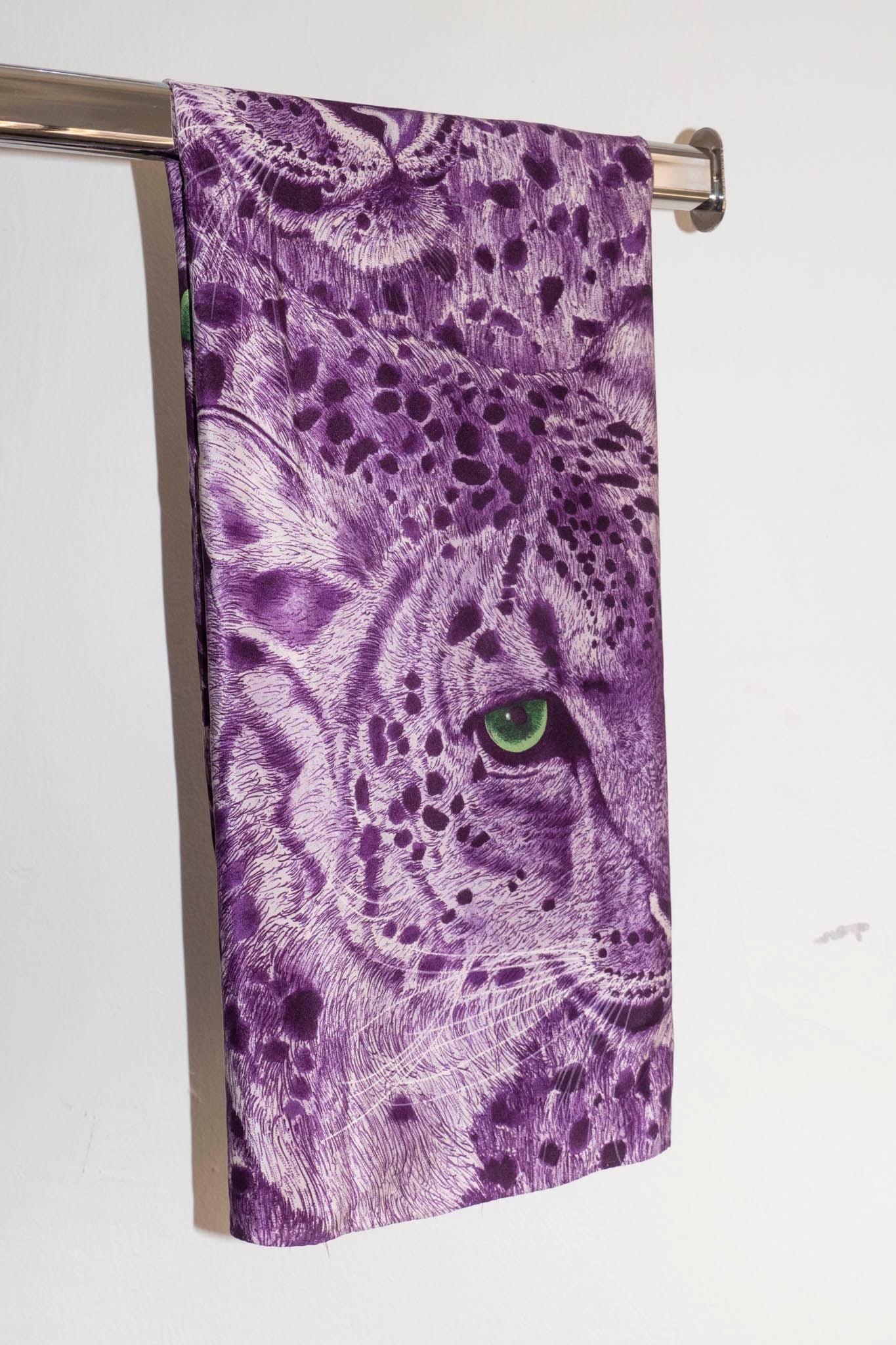 Versace Purple Tigers Silk Scarf