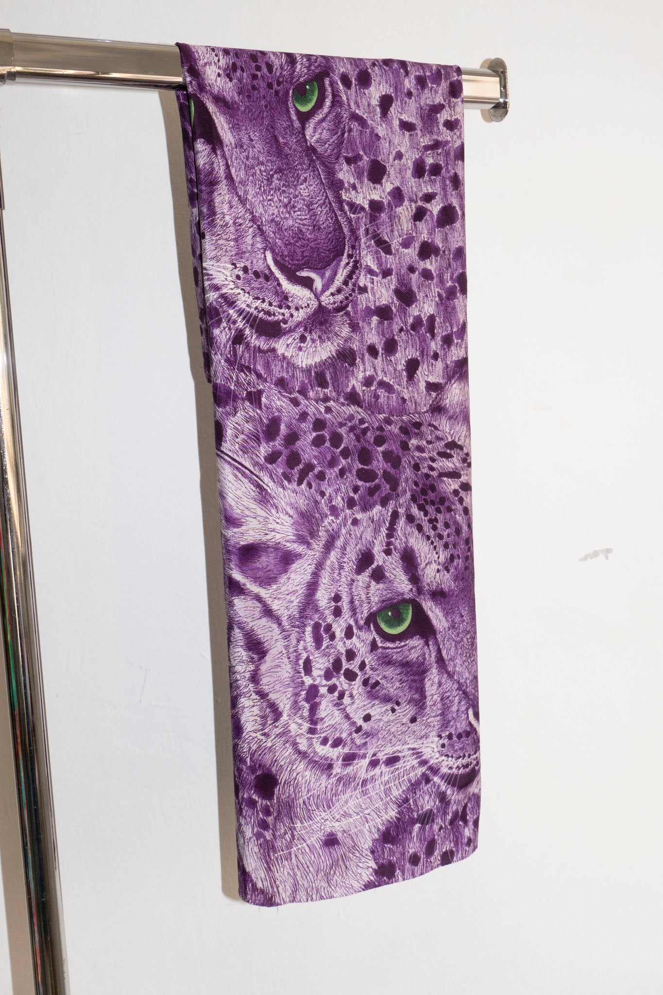 Versace Purple Tigers Silk Scarf