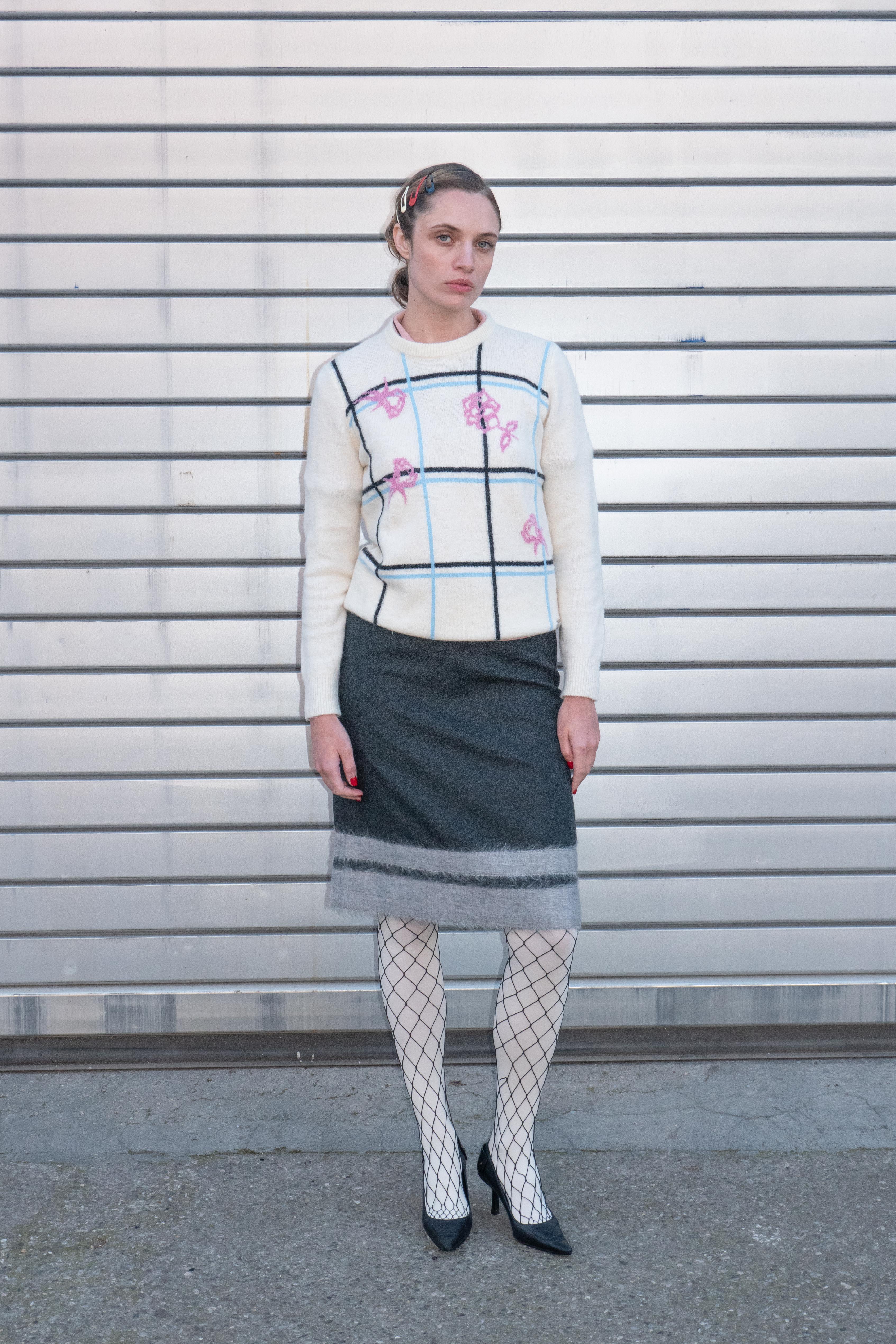 Grey Wool Skirt