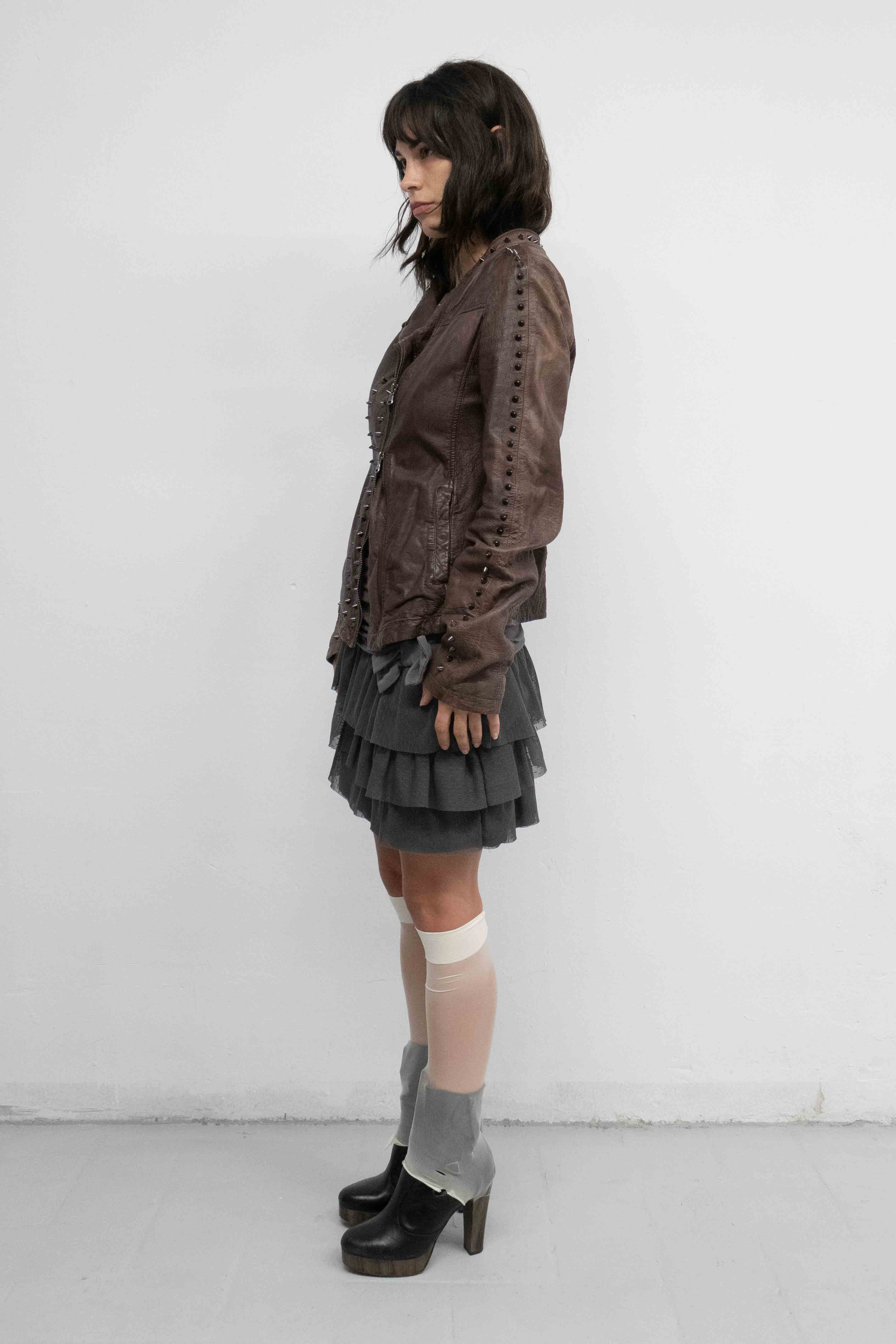 LEATHER STUDDED JACKET
