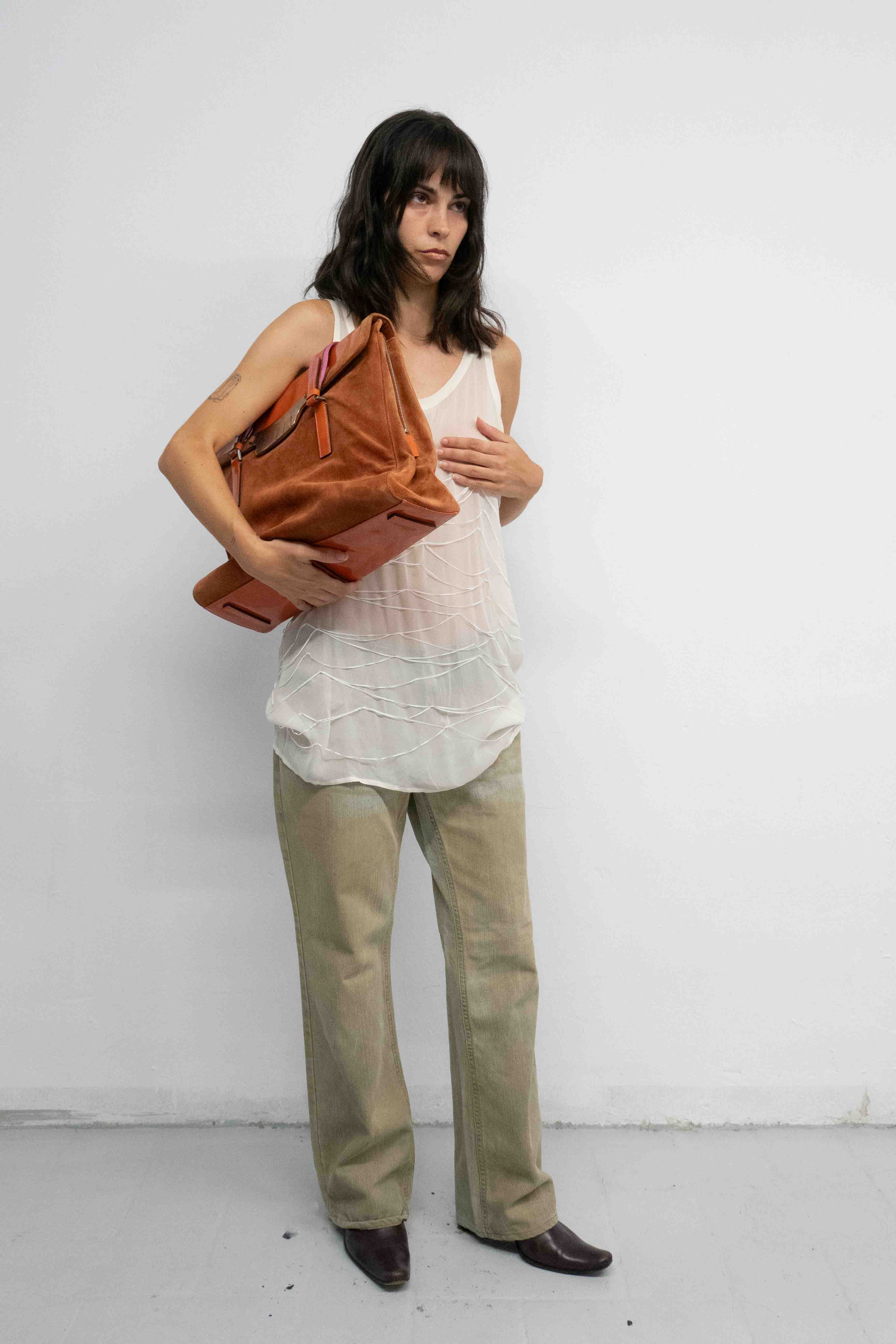SHEER NET SILK TOP